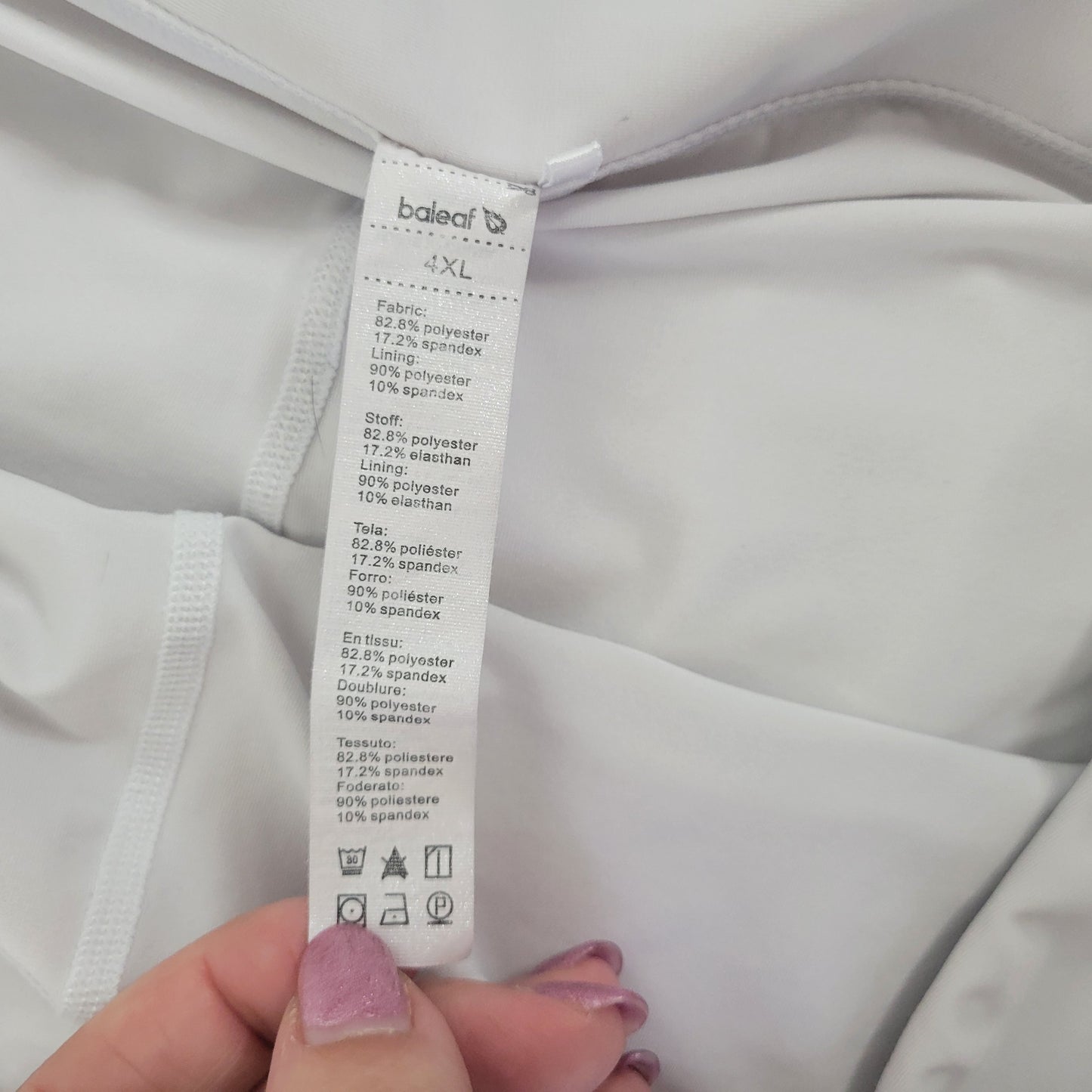 Baleaf Skort Womens 4XL White Plus Pull On Stretch Mini Pockets WHI3E