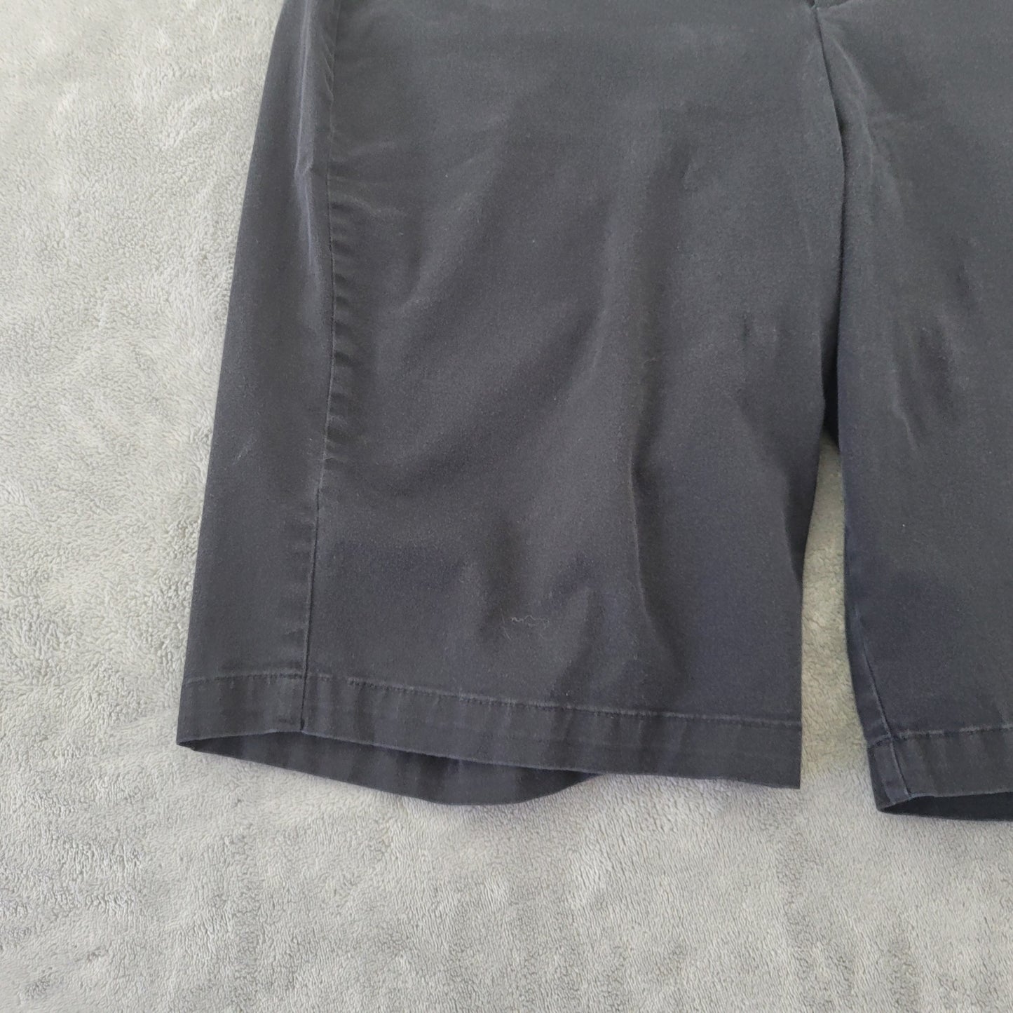 JM Collection Women's Shorts 18W Black Denim Bermuda Elastic Waist SHO9E