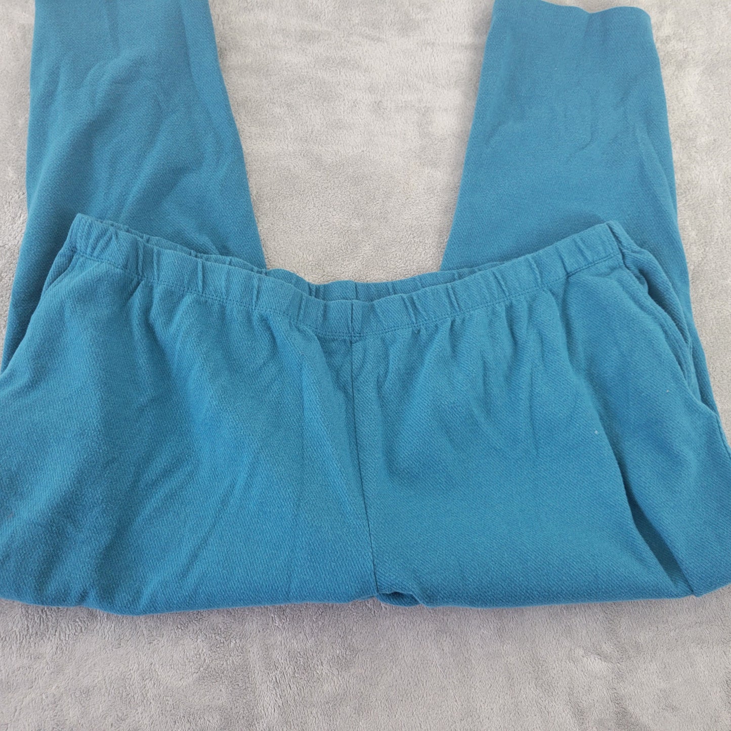 Lands' End Women's Jogger Pants 3X Blue Cotton Blend Pull On BLU184E