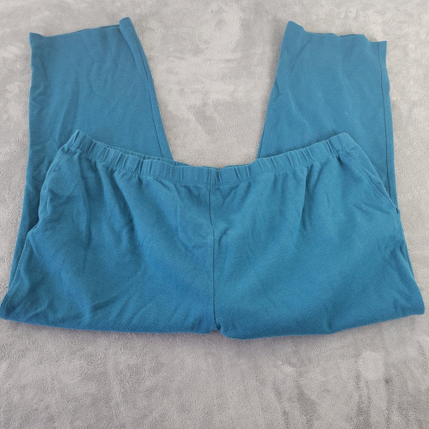 Lands' End Women's Jogger Pants 3X Blue Cotton Blend Pull On BLU184E