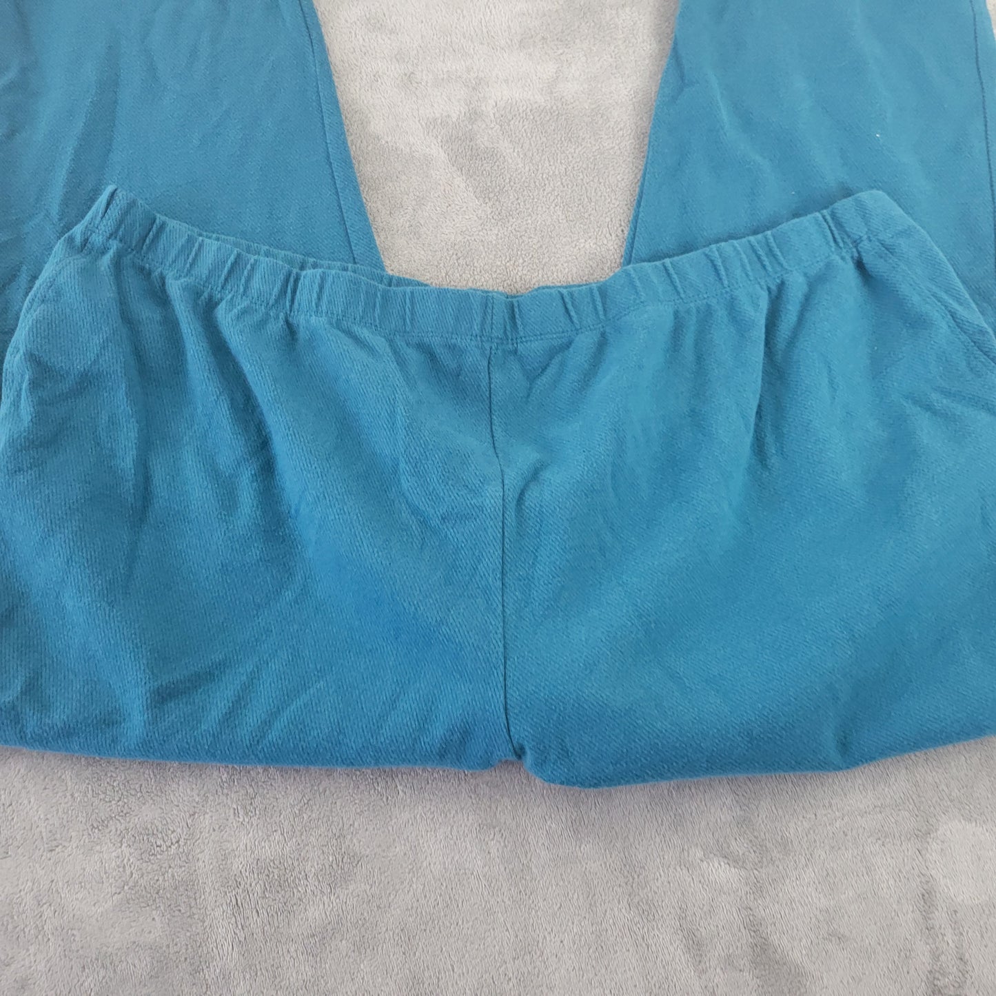 Lands' End Women's Jogger Pants 3X Blue Cotton Blend Pull On BLU184E