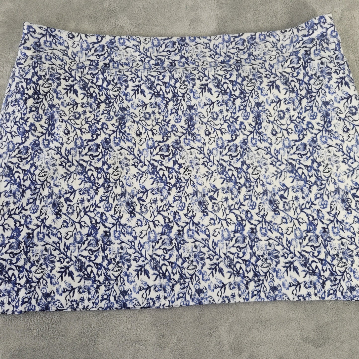 Westport Women's 3X Skort Blue White Floral Plus Size Travel FLO15E