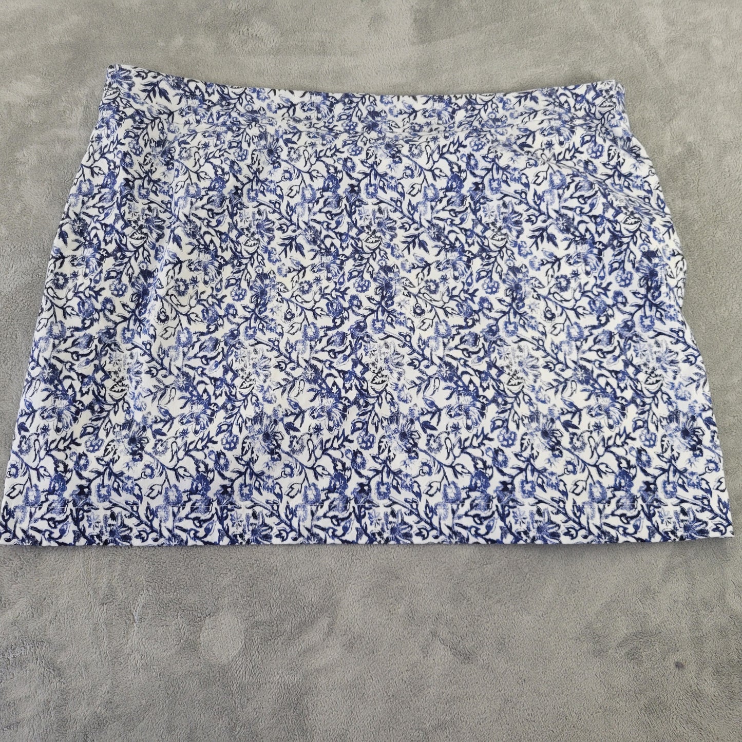 Westport Women's 3X Skort Blue White Floral Plus Size Travel FLO15E
