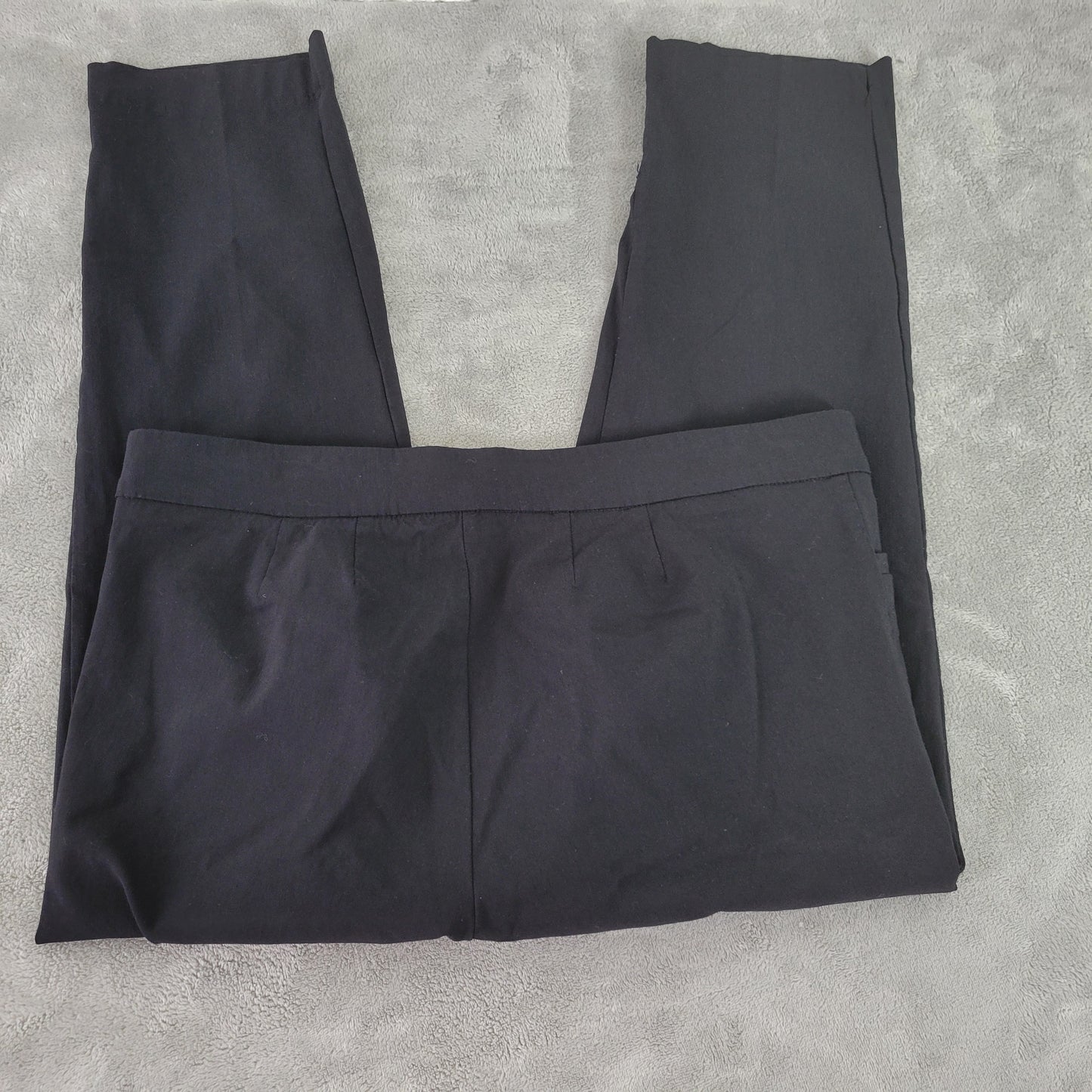 Avenue Womens 18 Capri Pants Black Pull On Straight Leg Elastic Waist BLA53E