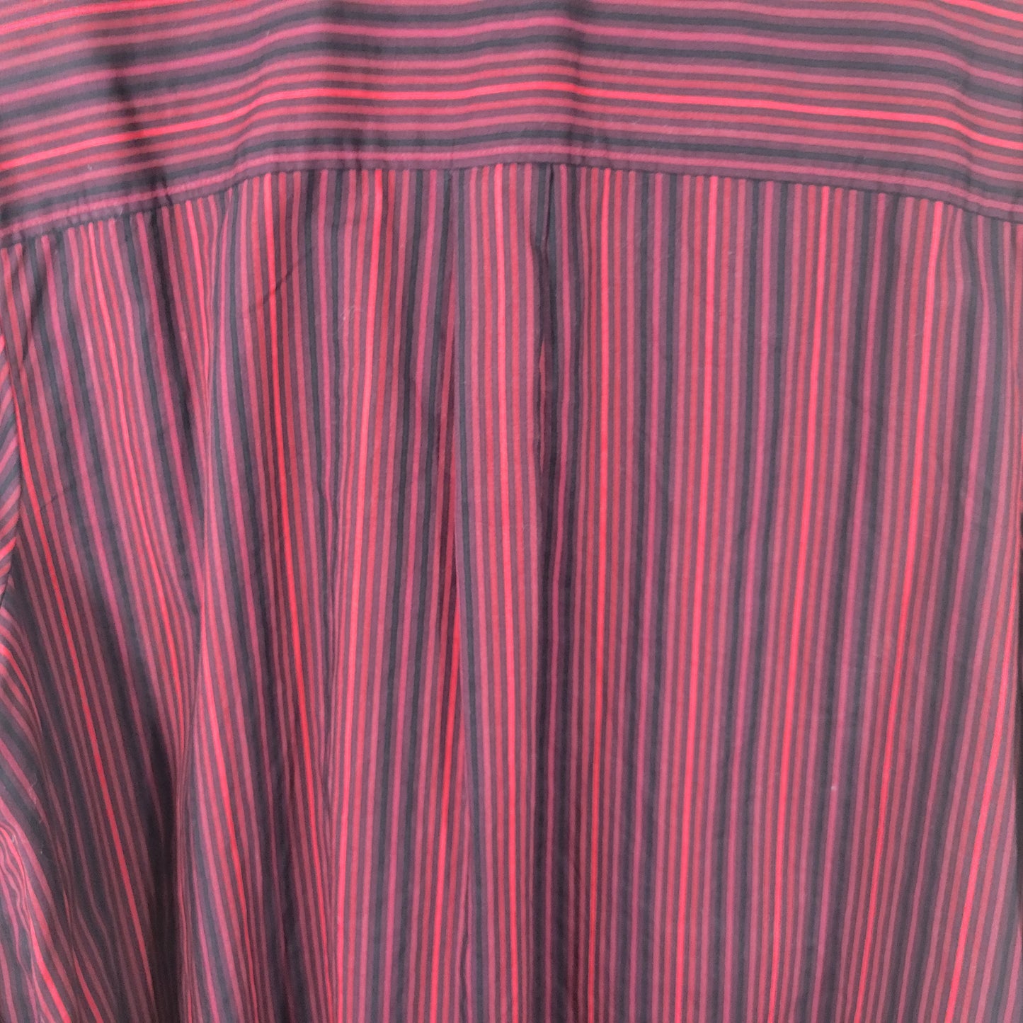 Roamans 26W Burgundy Red Striped Button Up Shirt Womens Plus Cotton STR213E