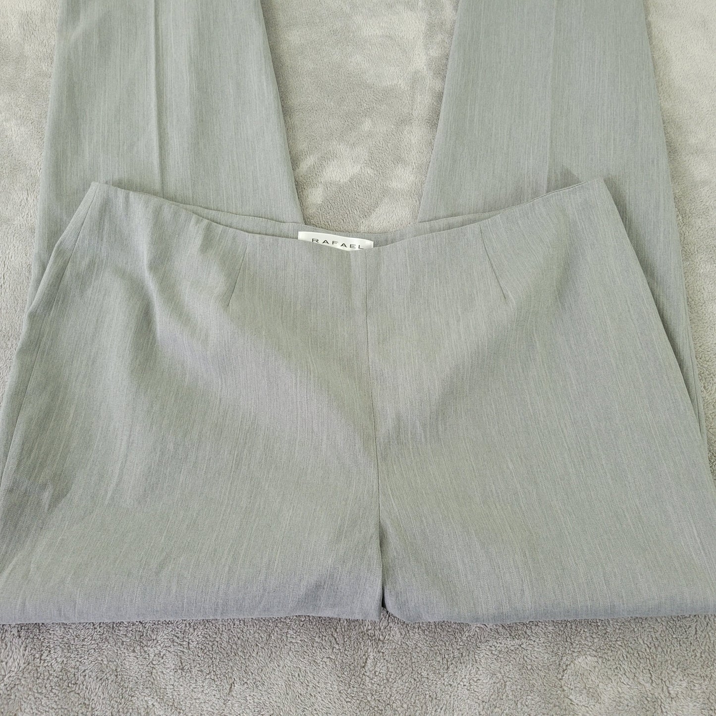Rafael Women's Gray Dress Pants Size 18 Side Zip Straight Leg Stretch GRA15E