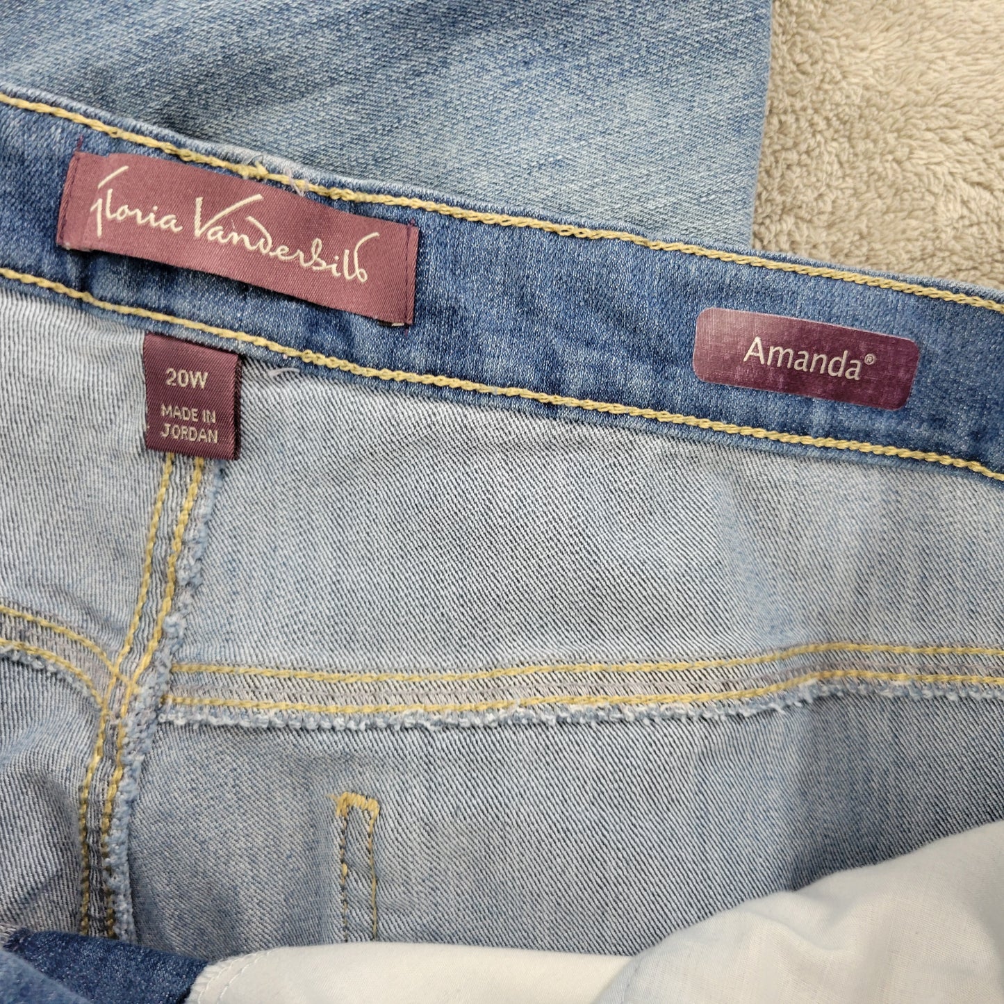 Gloria Vanderbilt Amanda Women's Jeans Size 20W Blue Medium Wash SL96E