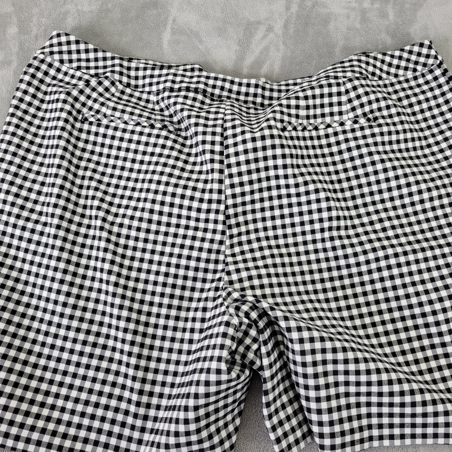 Cato Est 1946 Women's Gingham Shorts Size 28W Black White Check Pull On PLA54E