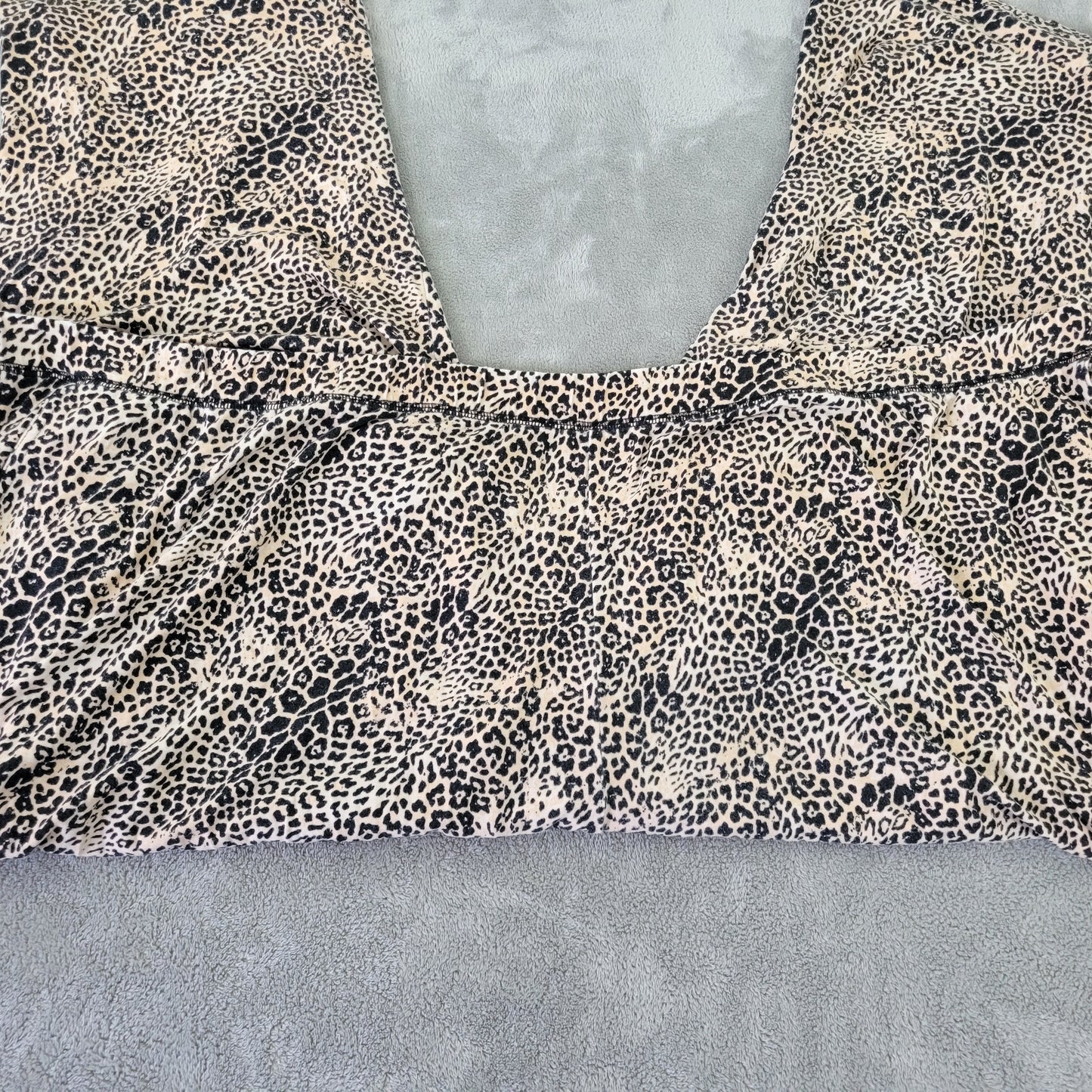 Catherines Women's Pajama Pants 5X Tan Black Animal Print Capri ANI51XE
