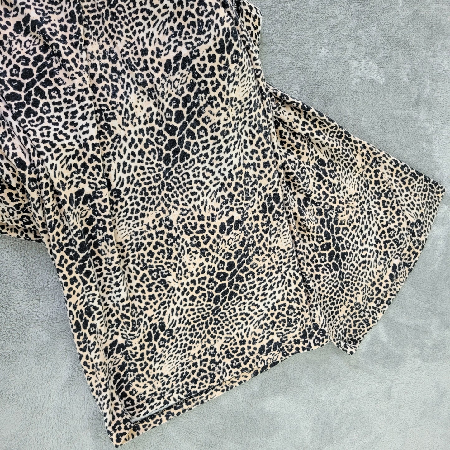 Catherines Women's Pajama Pants 5X Tan Black Animal Print Capri ANI51XE