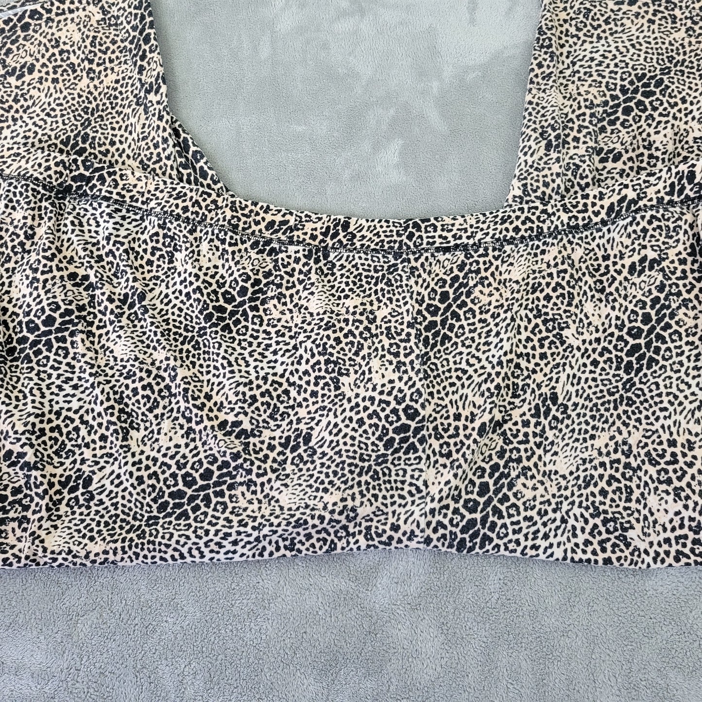 Catherines Women's Pajama Pants 5X Tan Black Animal Print Capri ANI51XE