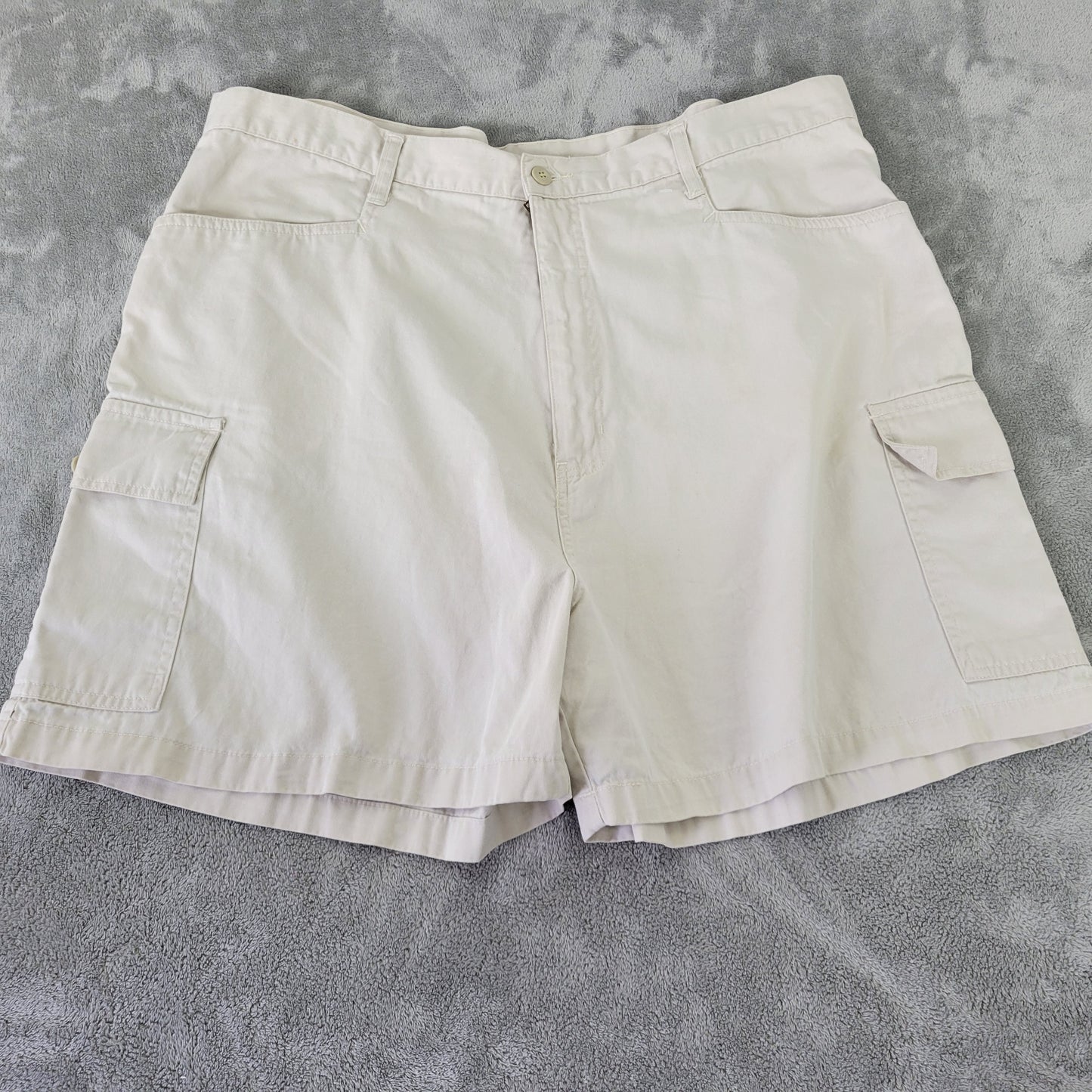 Cherokee Women's Off White Denim Shorts Size 22W 100% Cotton Casual WHI5E