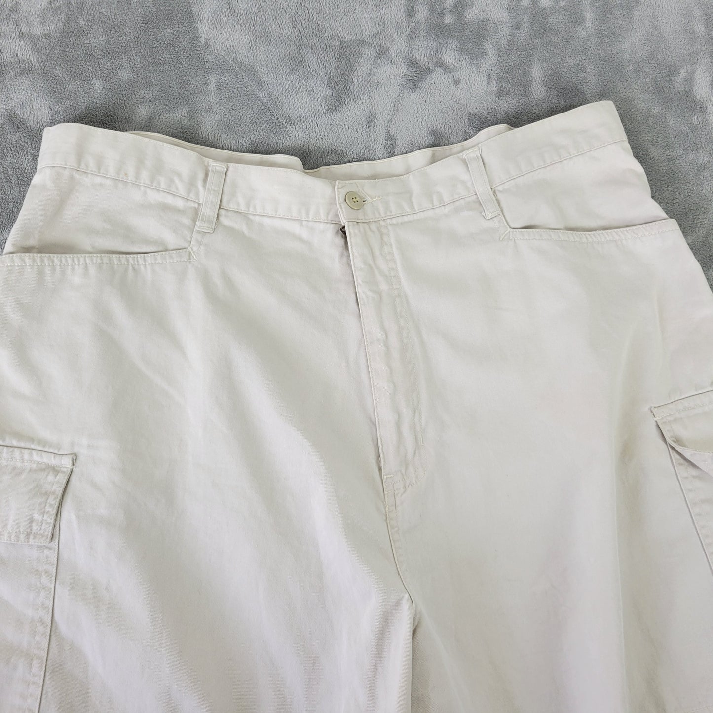 Cherokee Women's Off White Denim Shorts Size 22W 100% Cotton Casual WHI5E