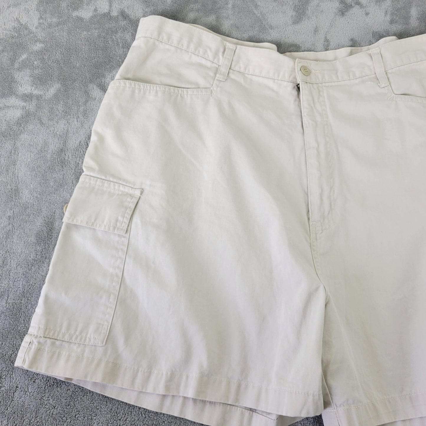 Cherokee Women's Off White Denim Shorts Size 22W 100% Cotton Casual WHI5E