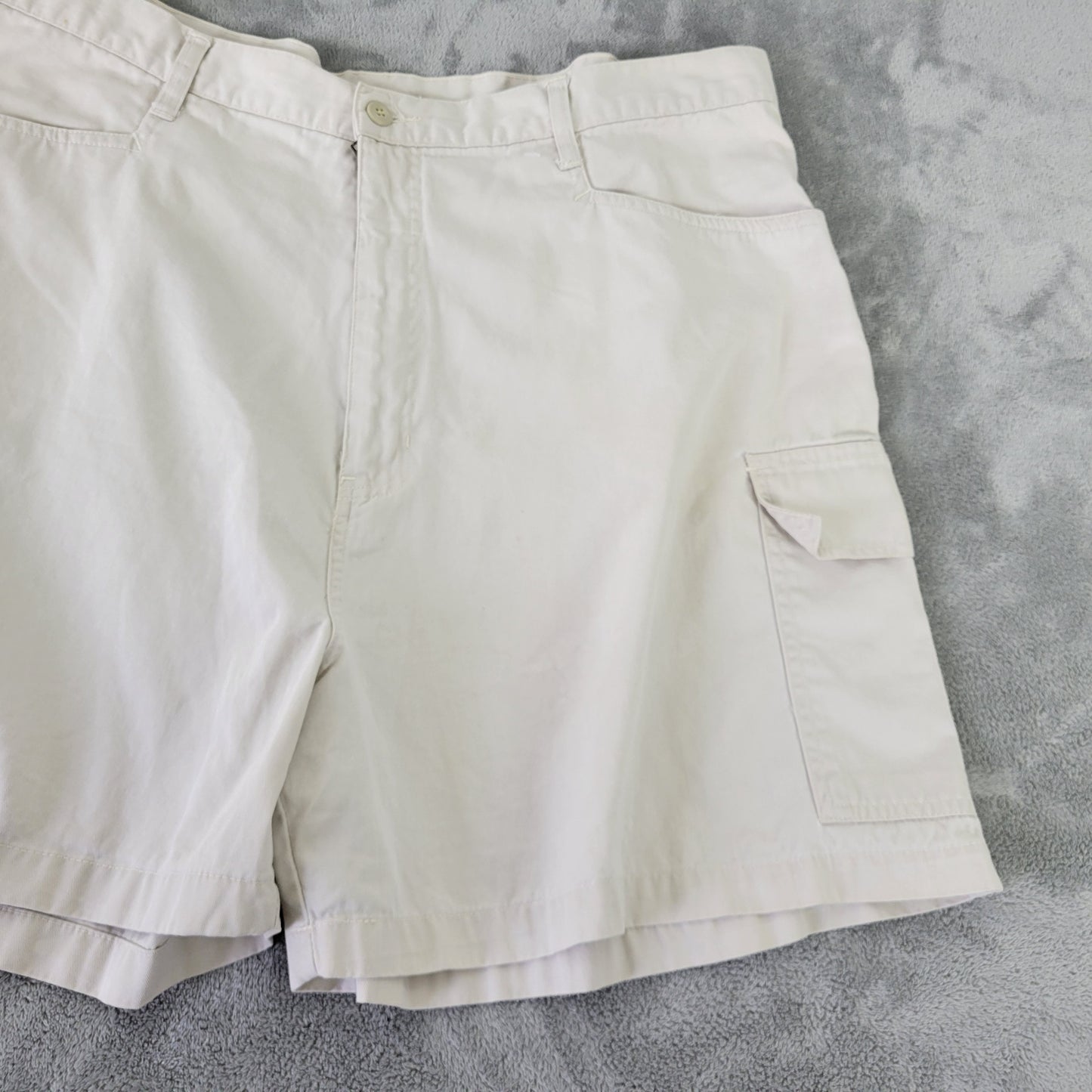 Cherokee Women's Off White Denim Shorts Size 22W 100% Cotton Casual WHI5E