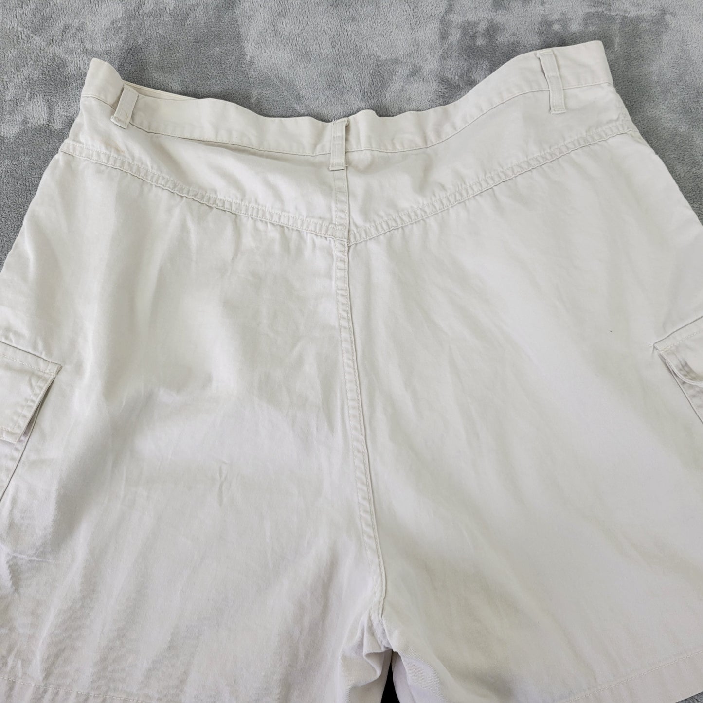 Cherokee Women's Off White Denim Shorts Size 22W 100% Cotton Casual WHI5E