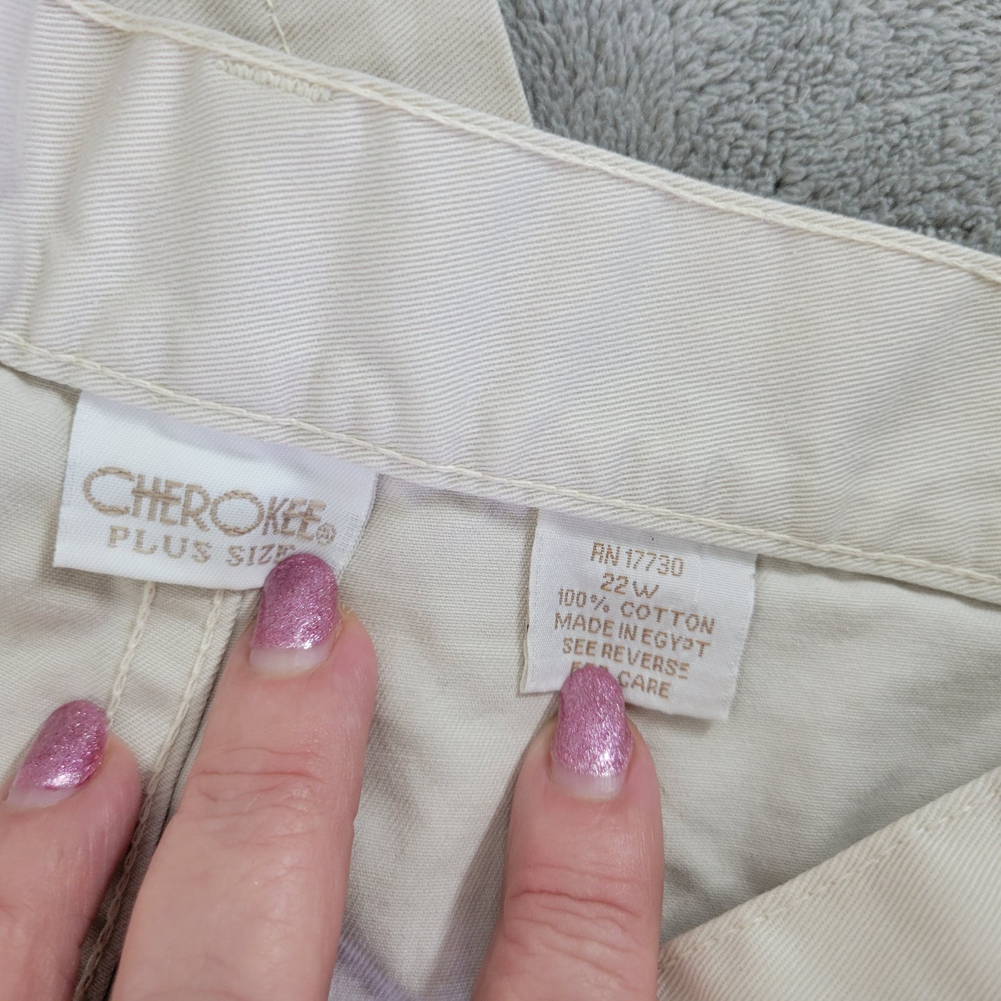 Cherokee Women's Off White Denim Shorts Size 22W 100% Cotton Casual WHI5E