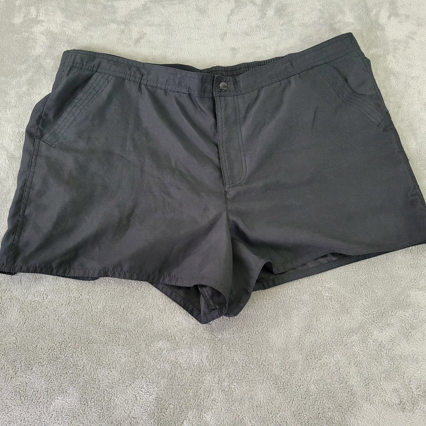 Croft & Barrow Women's Black Shorts Size 18 Lined Elastic Waist Casual BLA102E
