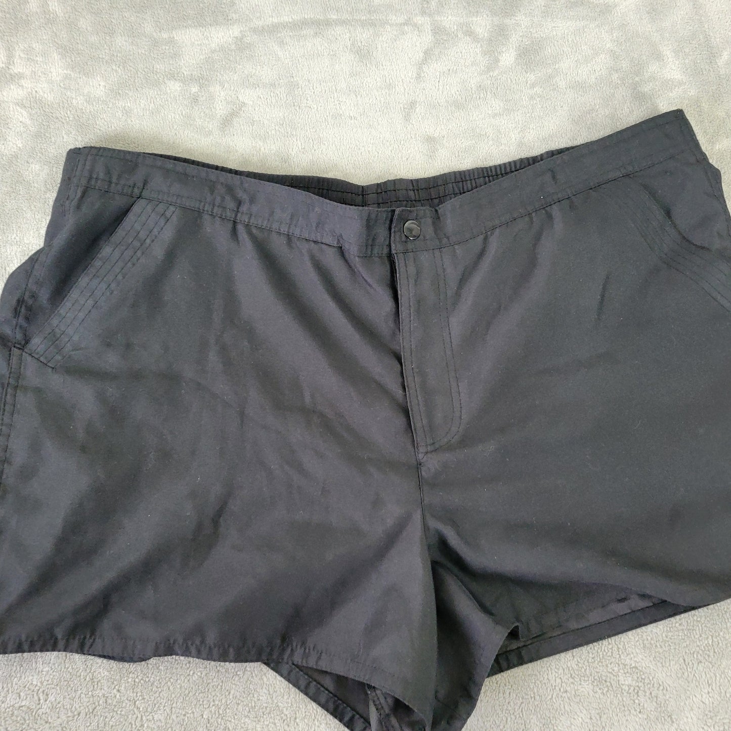 Croft & Barrow Women's Black Shorts Size 18 Lined Elastic Waist Casual BLA102E