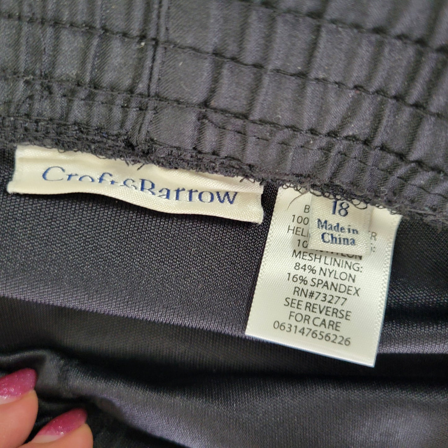 Croft & Barrow Women's Black Shorts Size 18 Lined Elastic Waist Casual BLA102E