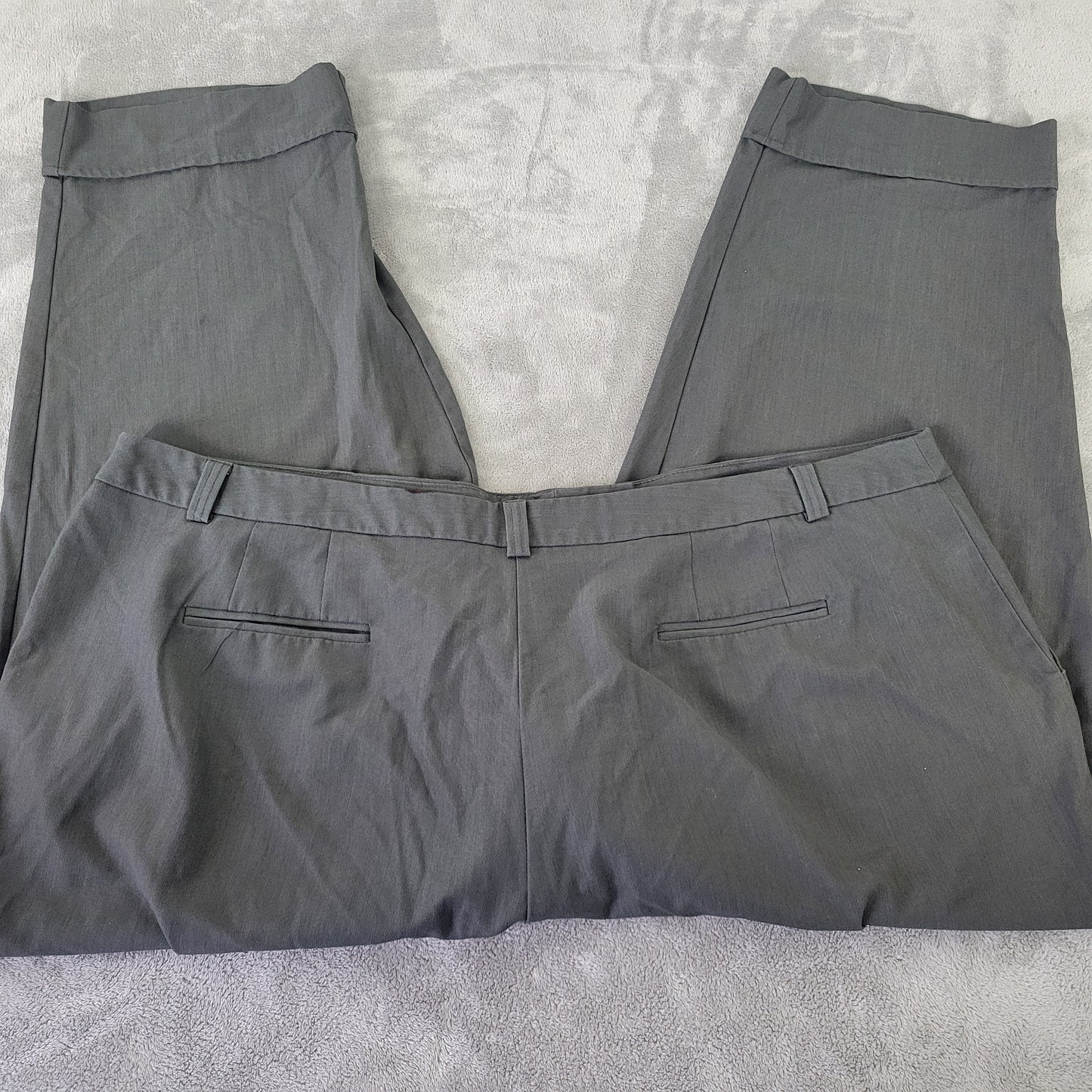 Avenue Women's Gray Dress Pants Size 26 Cuffed Zip Stretch Plus Career GRA65E