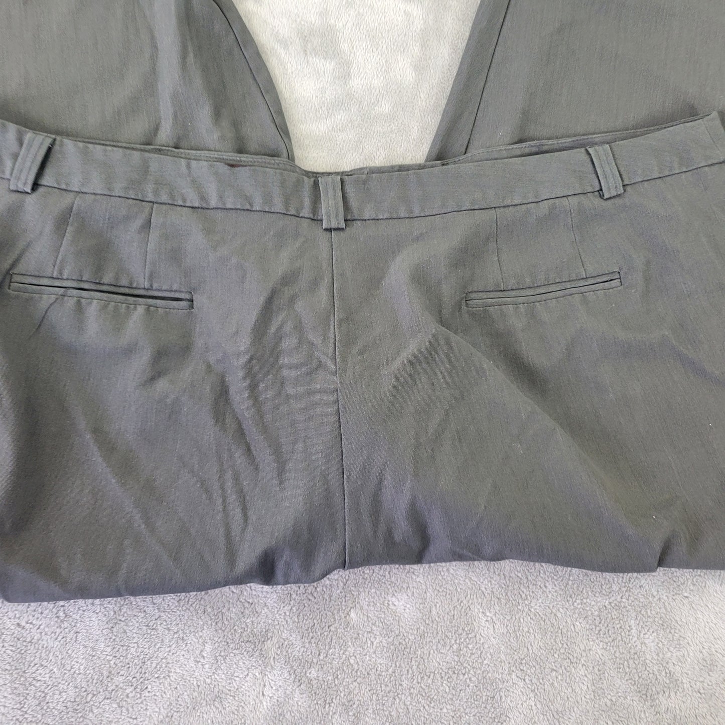 Avenue Women's Gray Dress Pants Size 26 Cuffed Zip Stretch Plus Career GRA65E