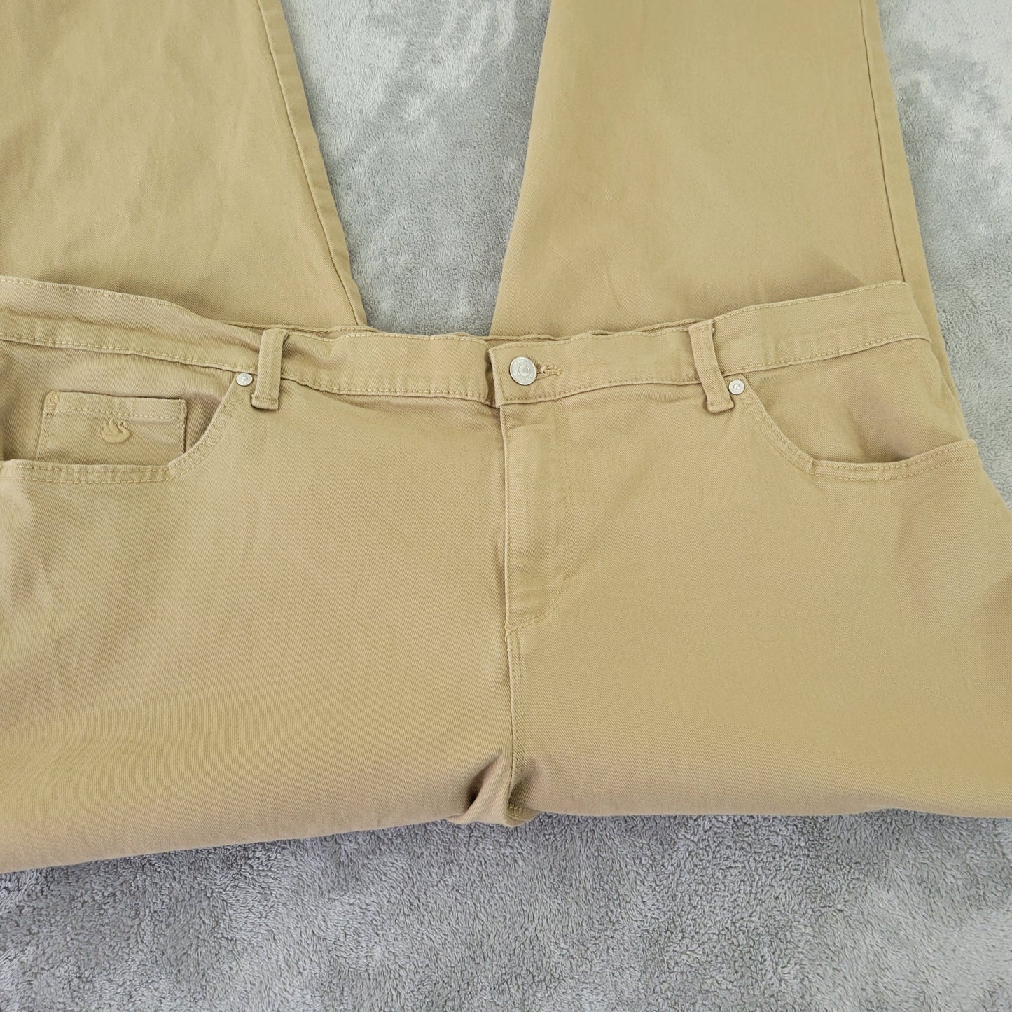 Gloria Vanderbilt Amanda Women's Jeans Size 22W Tan Khaki Straight Leg SL97E
