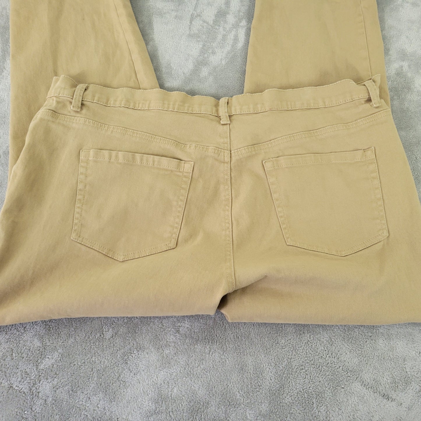 Gloria Vanderbilt Amanda Women's Jeans Size 22W Tan Khaki Straight Leg SL97E