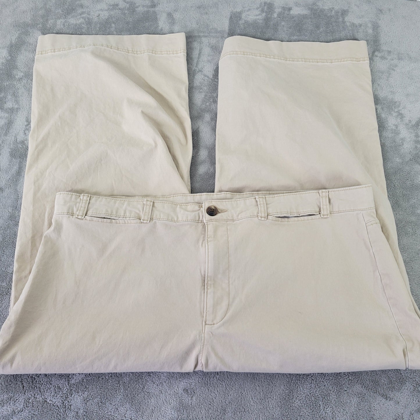 Old Navy Women's Wide Leg Capri Pants Size 22 Beige Khaki Stretch CAP4E