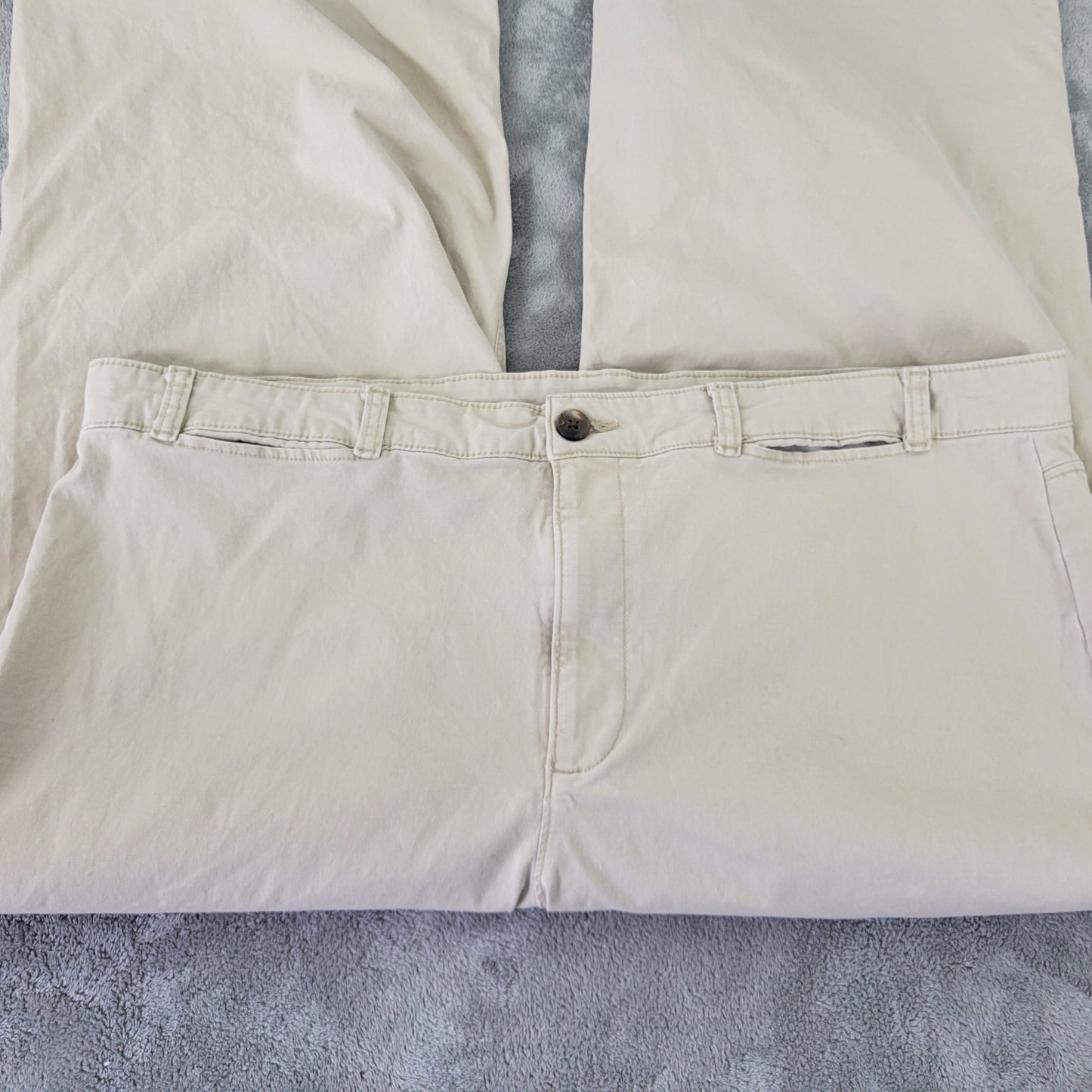 Old Navy Women's Wide Leg Capri Pants Size 22 Beige Khaki Stretch CAP4E