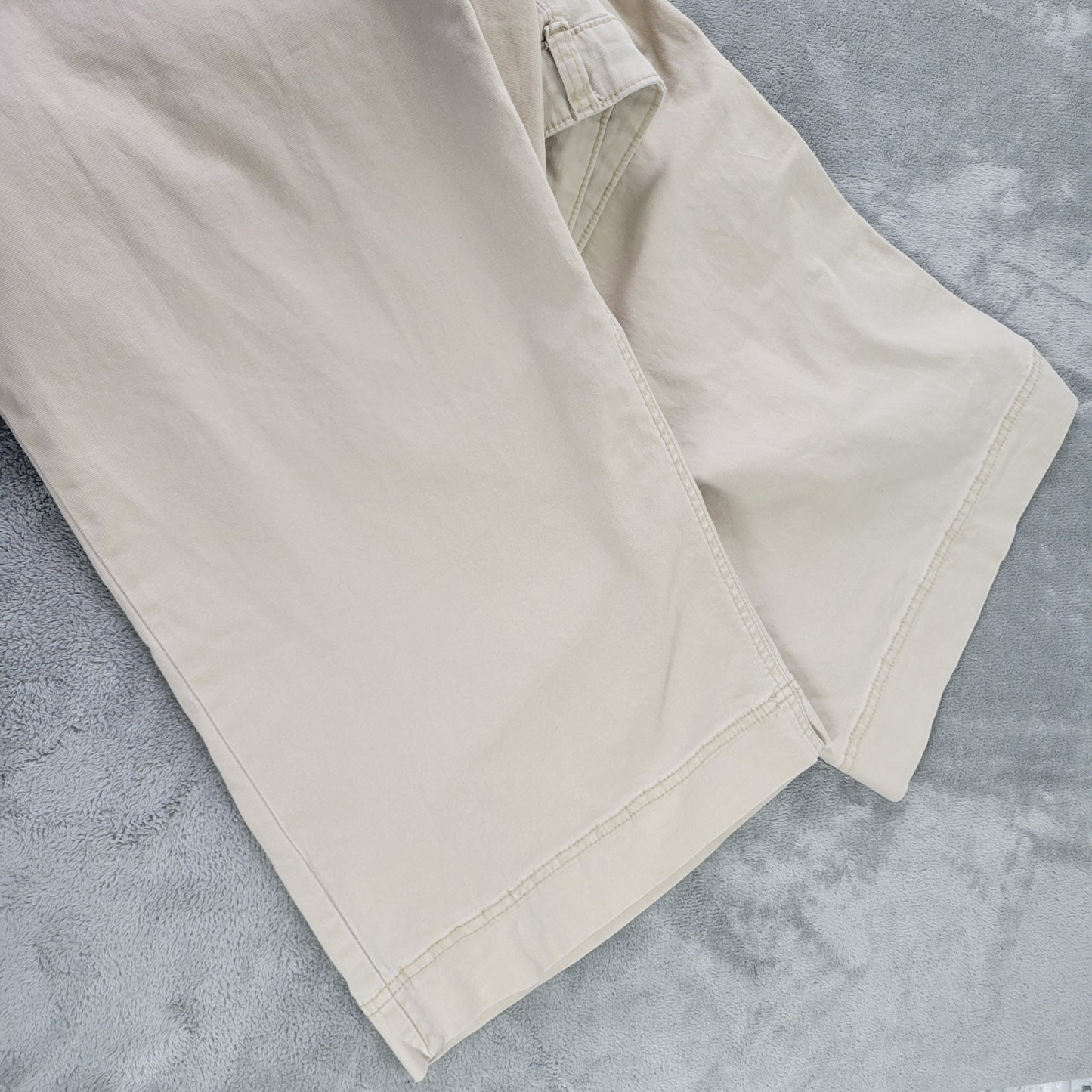 Old Navy Women's Wide Leg Capri Pants Size 22 Beige Khaki Stretch CAP4E