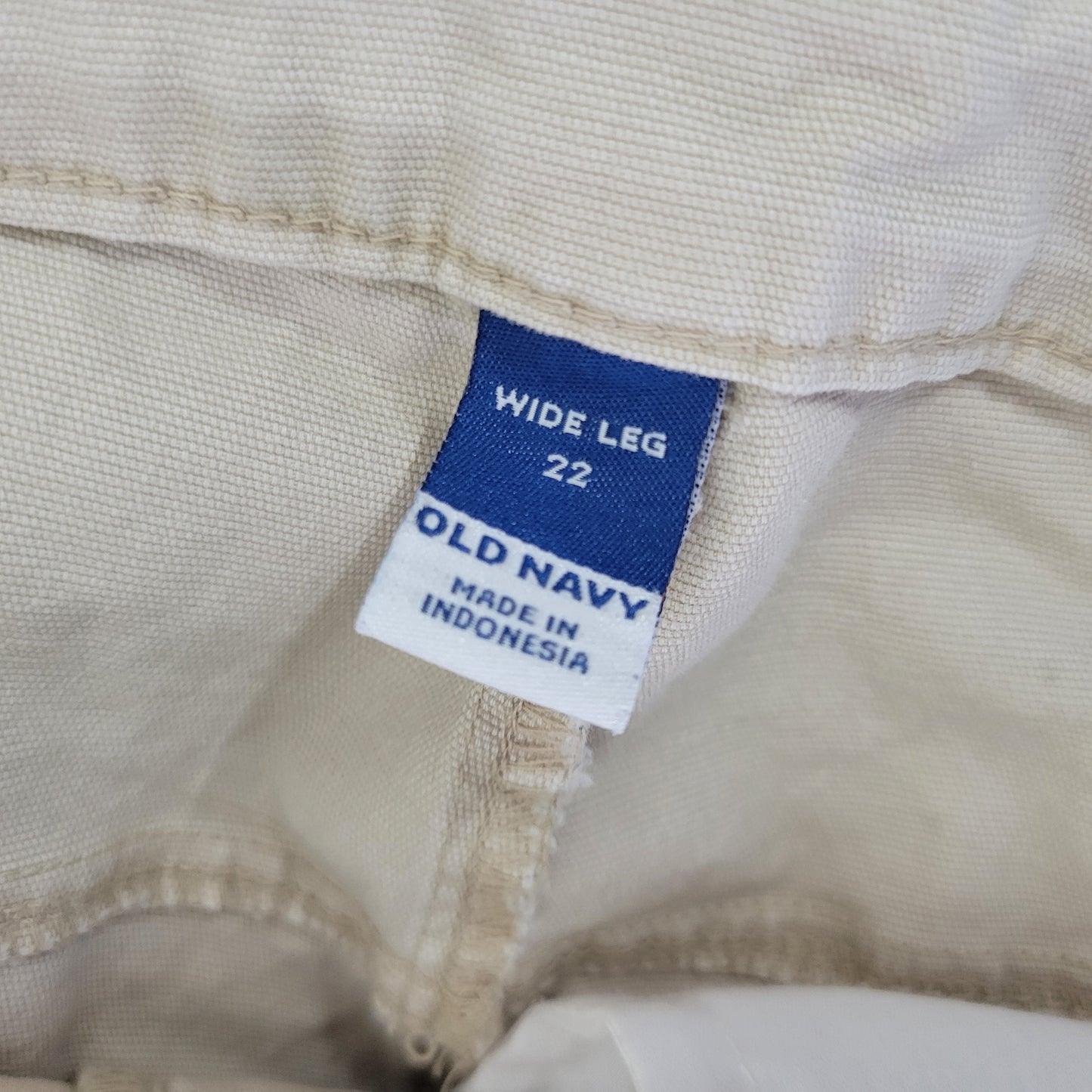 Old Navy Women's Wide Leg Capri Pants Size 22 Beige Khaki Stretch CAP4E