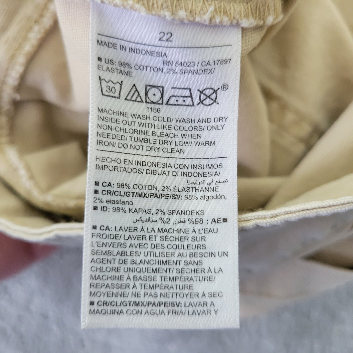 Old Navy Women's Wide Leg Capri Pants Size 22 Beige Khaki Stretch CAP4E