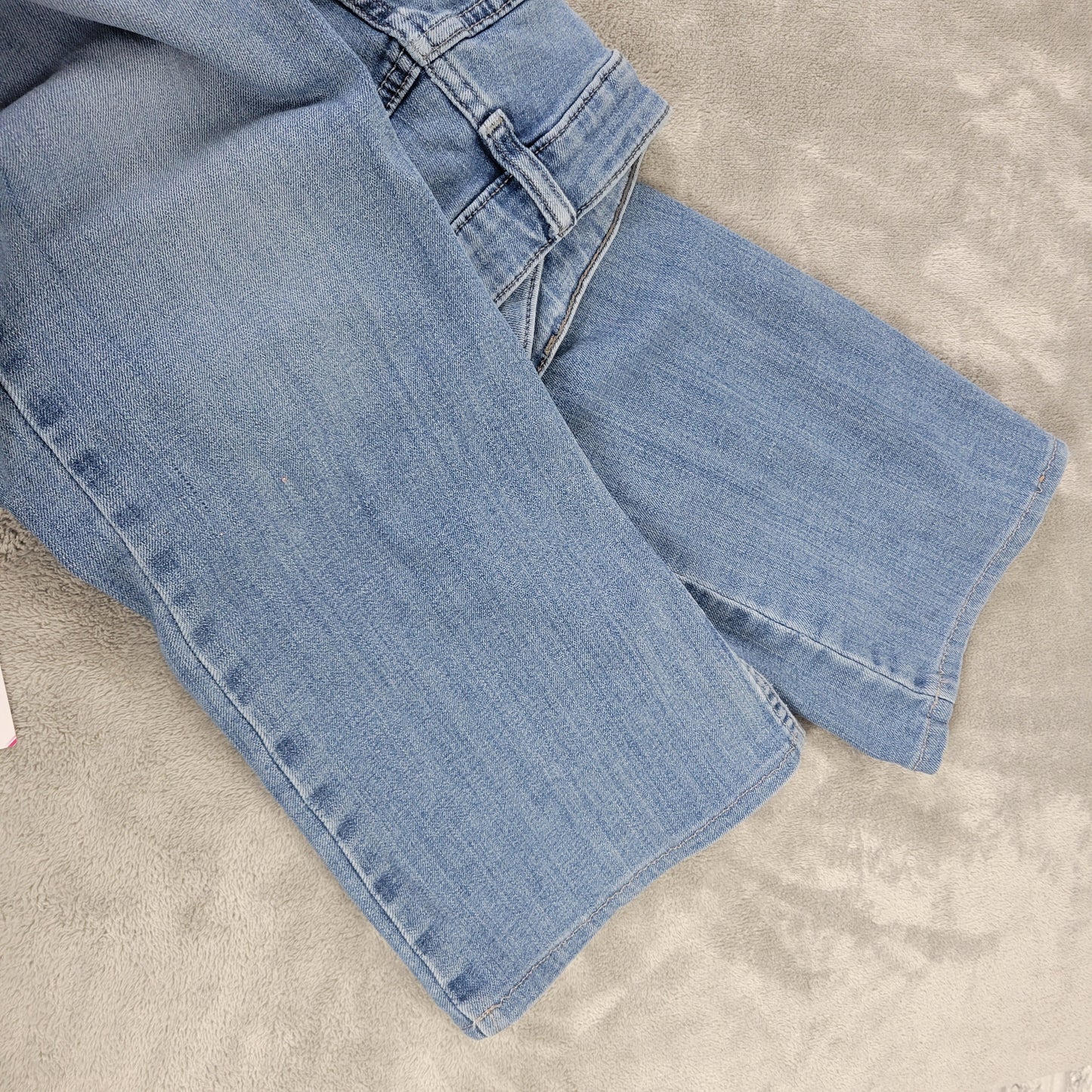 Lee Women's 20L Medium Blue Jeans Straight Leg Elastic Waist Stretch SL101E