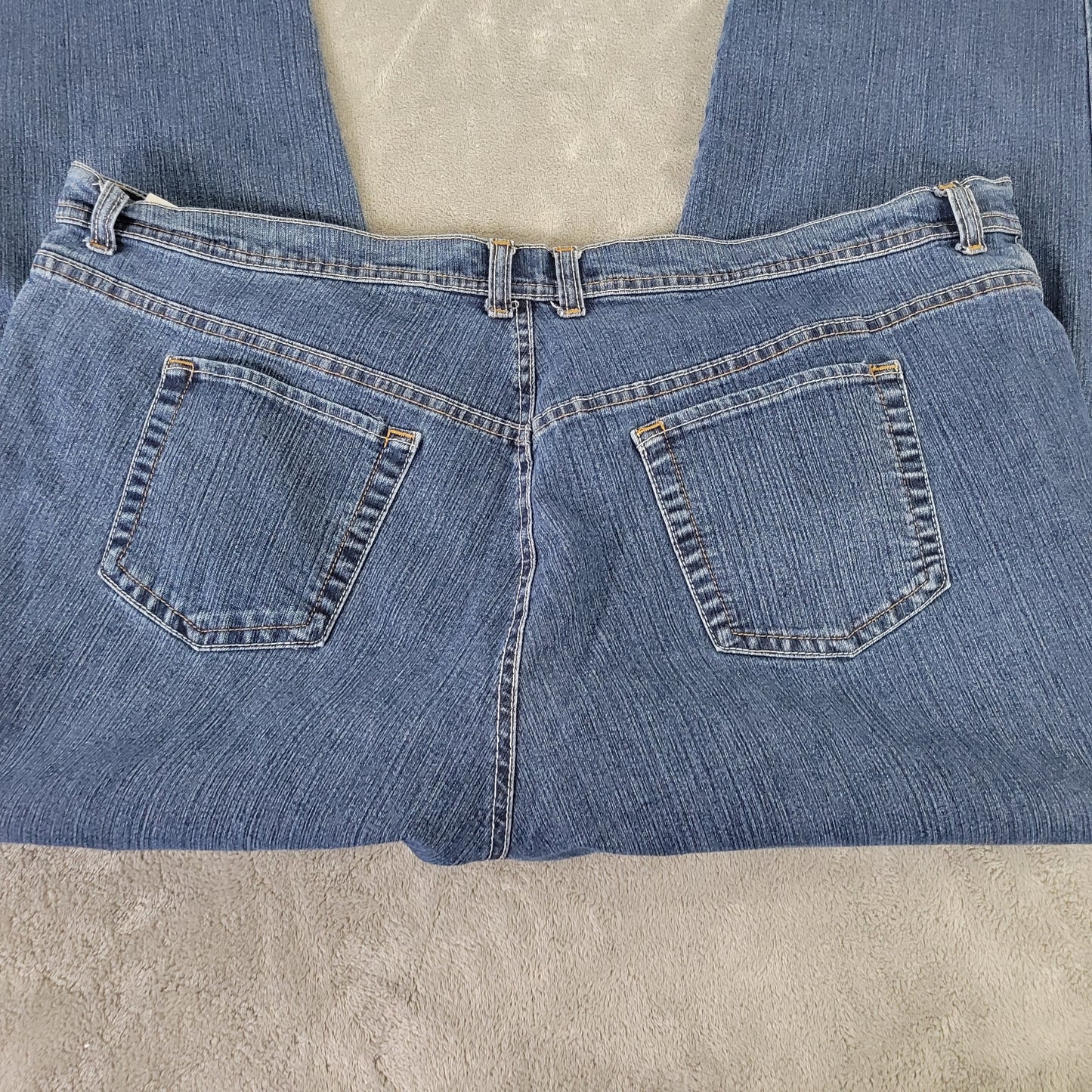 Gloria Vanderbilt Women's 22W Dark Blue Jeans Straight Leg Stretch SL100E