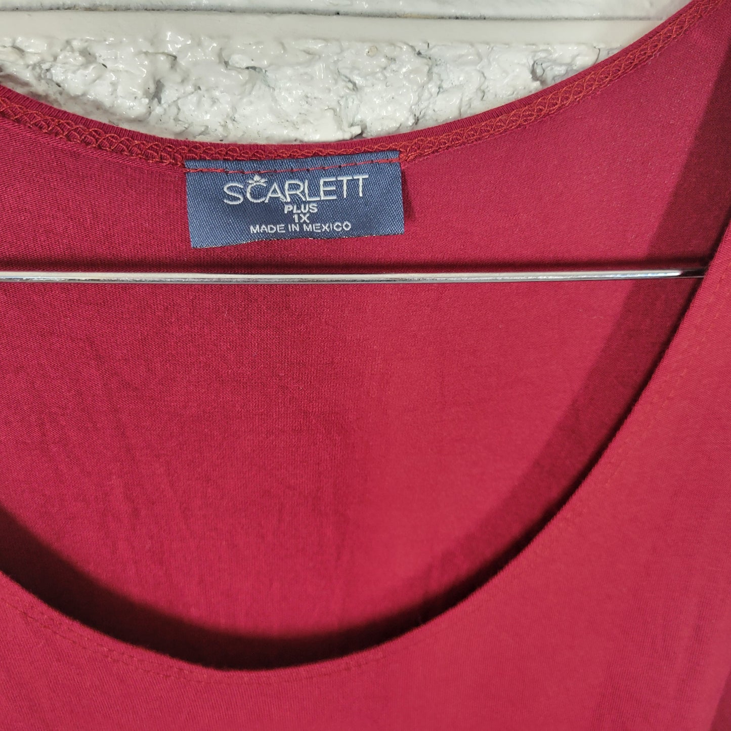 Scarlett Halloween Women's 1X Red Tank Top Plus Size Sleeveless Stretch NOV92E