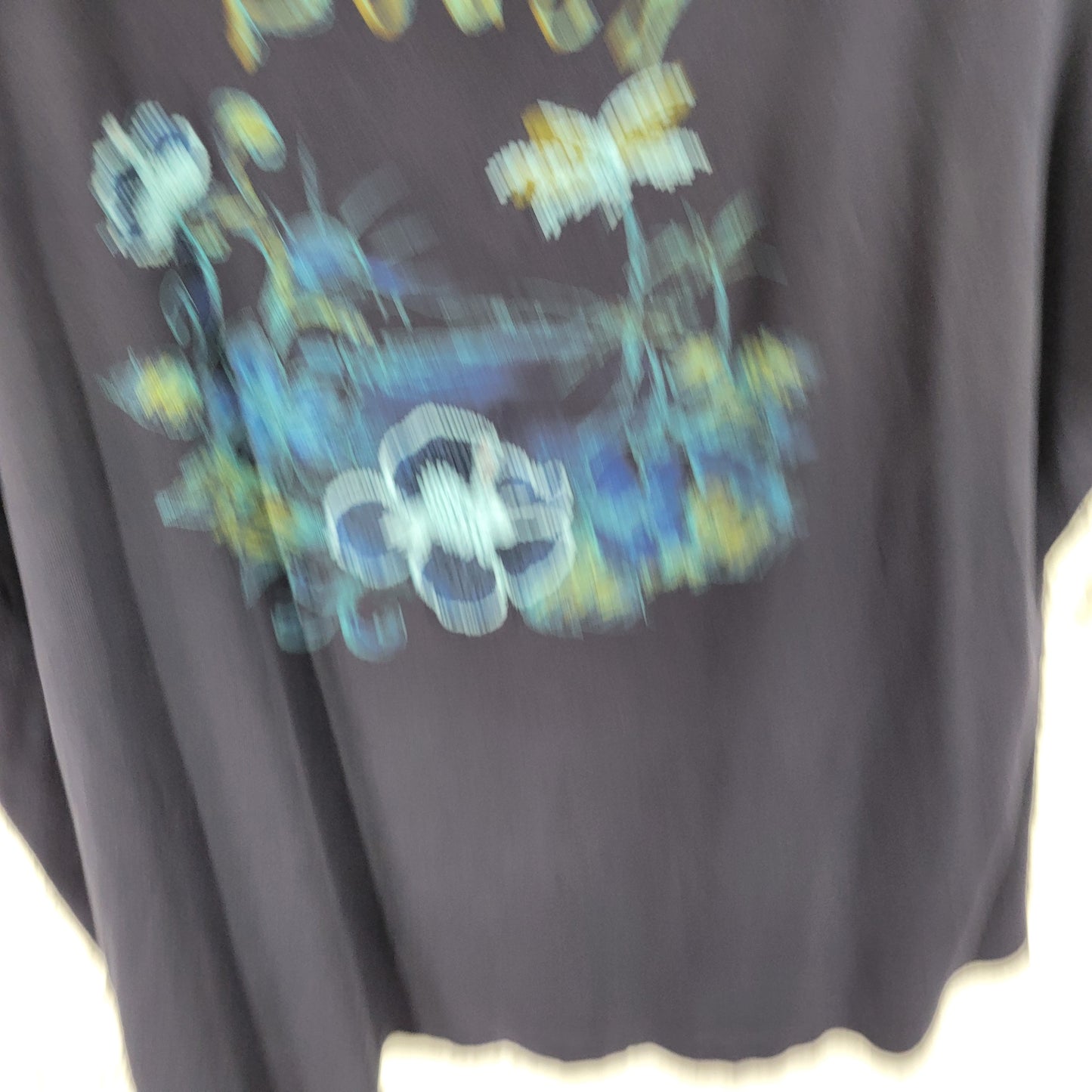 Avenue 30/32 Blue V-Neck Tee 100% Cotton Embroidered Short Sleeve Beach BLU154E