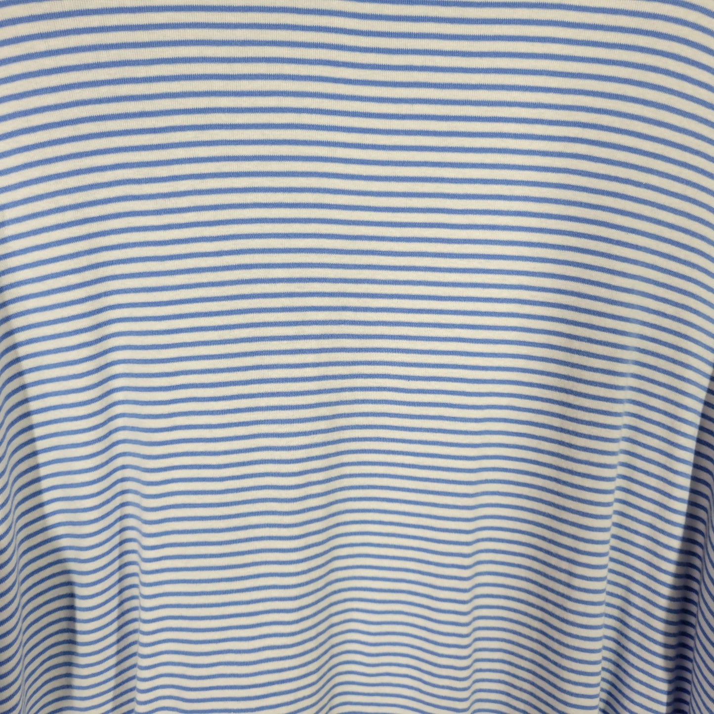 Croft & Barrow 3X Blue White Striped V-Neck Tee 100% Cotton STR104E