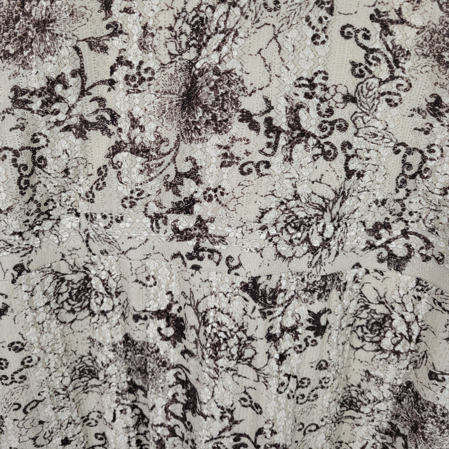 Lane Bryant 22/24 Beige Brown Floral Embroidered Mesh Tank Top V-Neck FLO150E