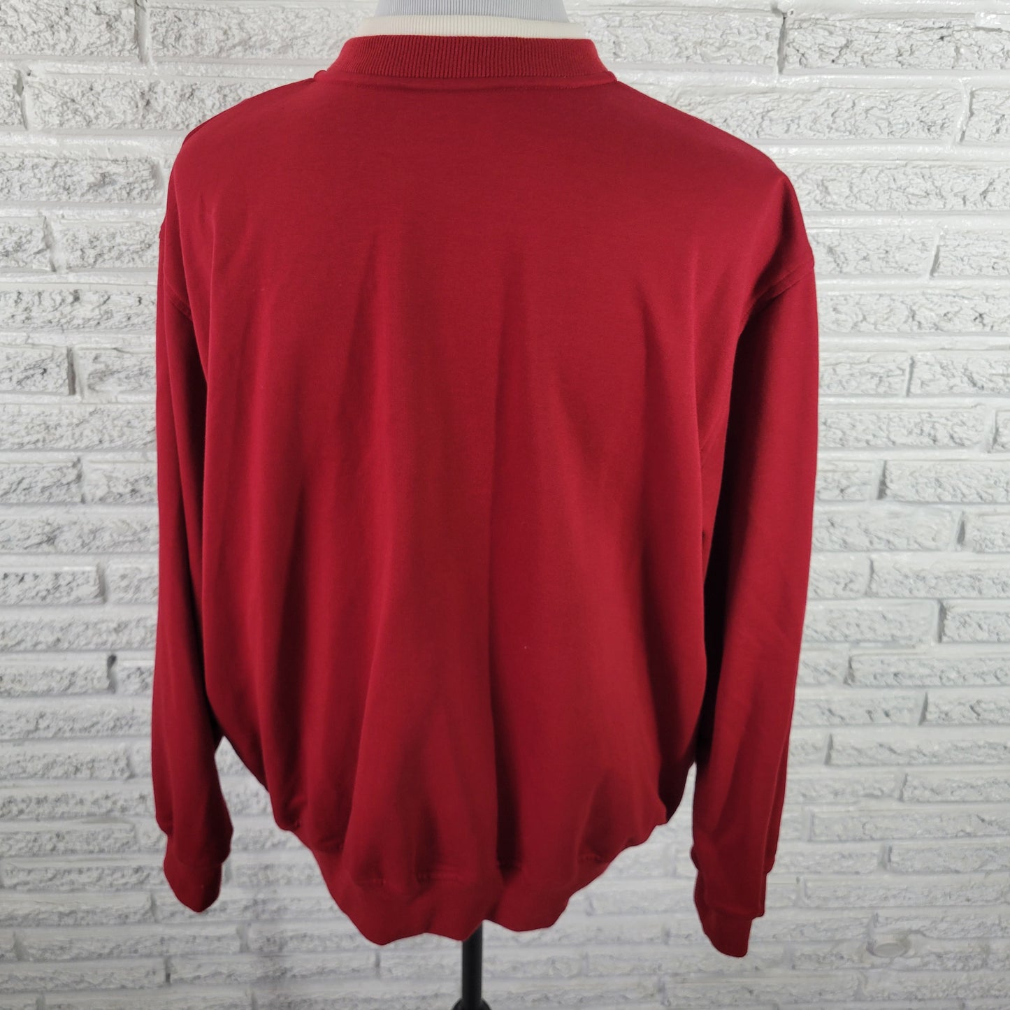 Alfred Dunner PXL Red Snowman Cardigan Sweatshirt Button Front Christmas SWE193E