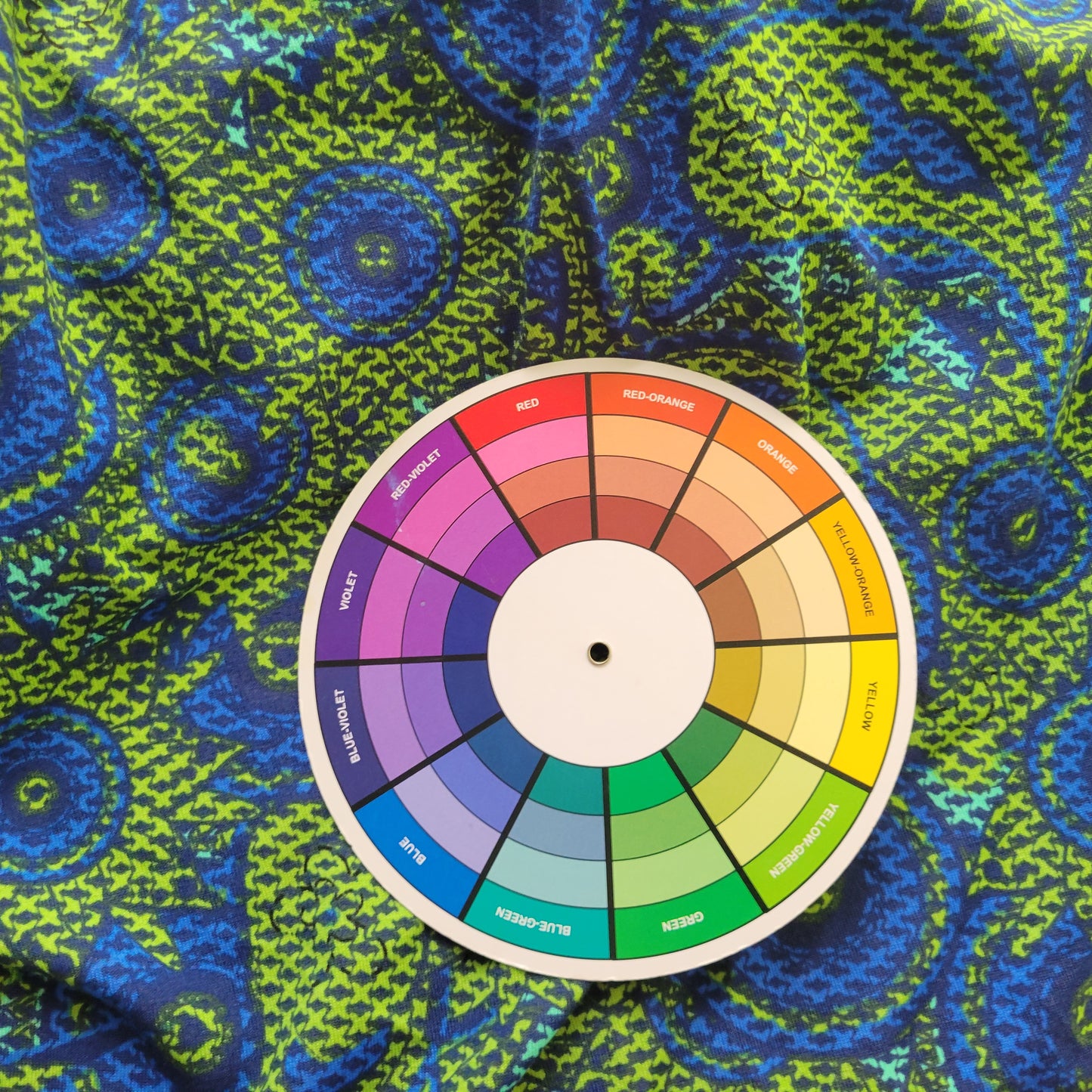LuLaRoe XL Tunic Top Blue Green Geometric Short Sleeve Crew Neck Stretch GEO130E
