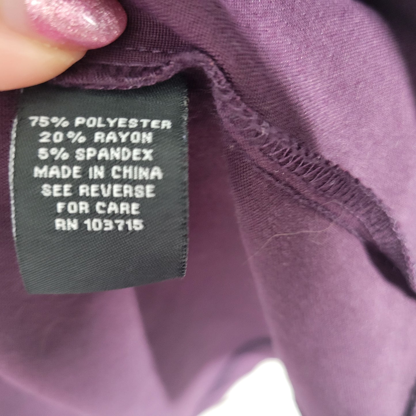 Sharagano Dress 16W Purple Shirt Dress  Zip  Roll Tab Sleeve Knee Length PUR64E