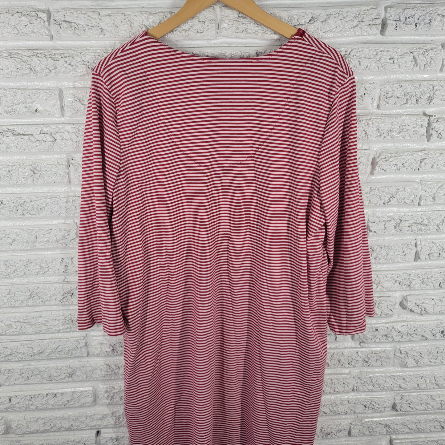 Secret Treasures L/XL Christmas Nightgown Snowman Red White Striped NOV93E