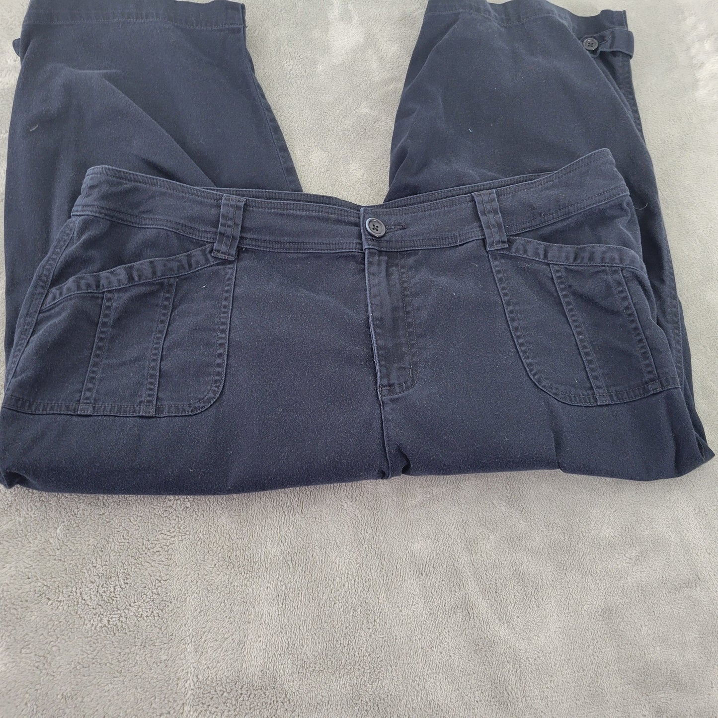 CJ Banks 16W Indigo Blue Capri Pants Straight Leg Stretch Cotton Denim CAP10E