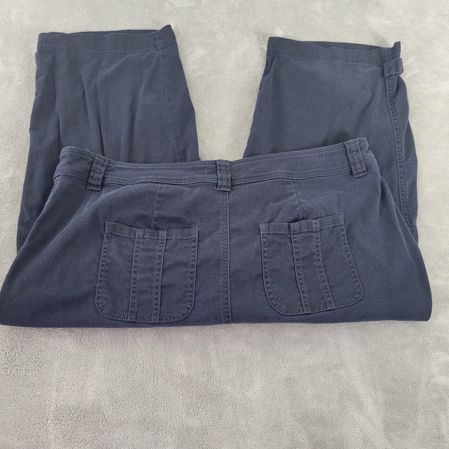 CJ Banks 16W Indigo Blue Capri Pants Straight Leg Stretch Cotton Denim CAP10E