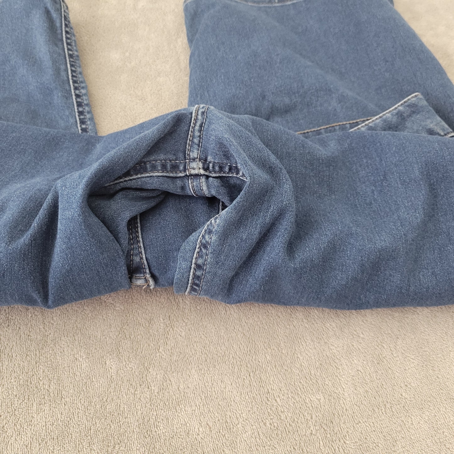 Riders by Lee Jeans 18 Dark Wash Denim Capris Elastic Waist Stretch Blue CAP36E