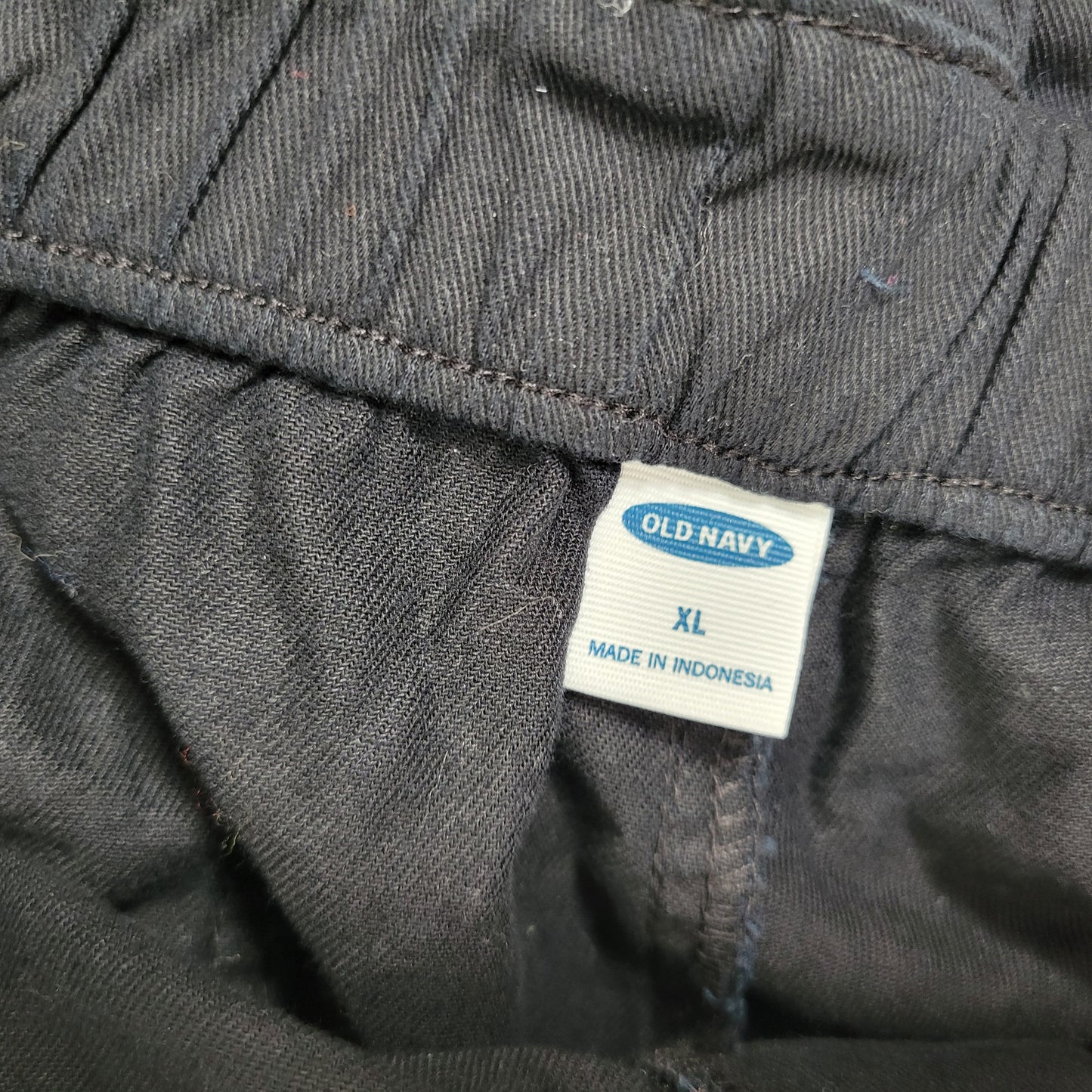 Old Navy Women XL Black Paperbag Waist Shorts 100% Cotton Elastic BLA84E