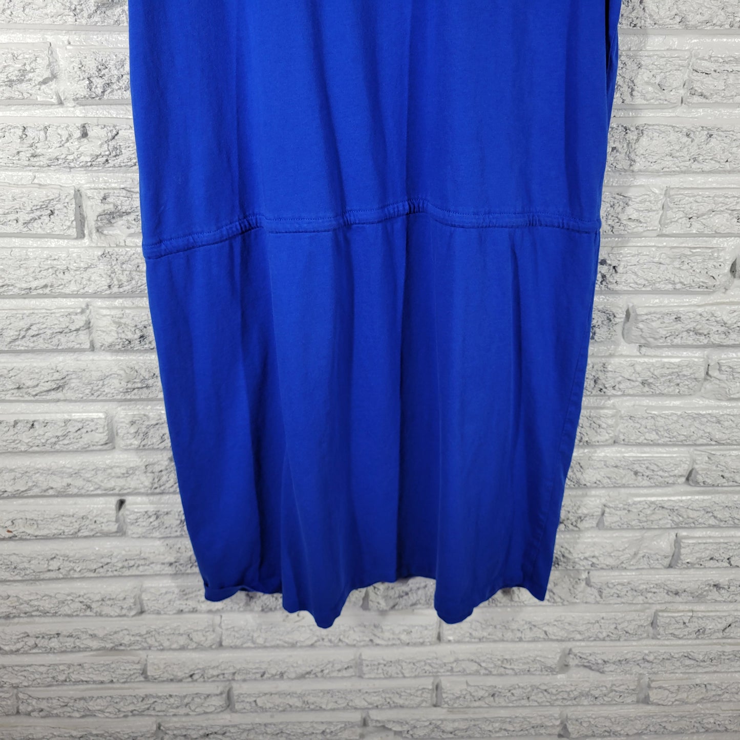Kim Rogers Women XL Blue Mini Dress 100% Cotton V-Neck Short Sleeve BLU2E
