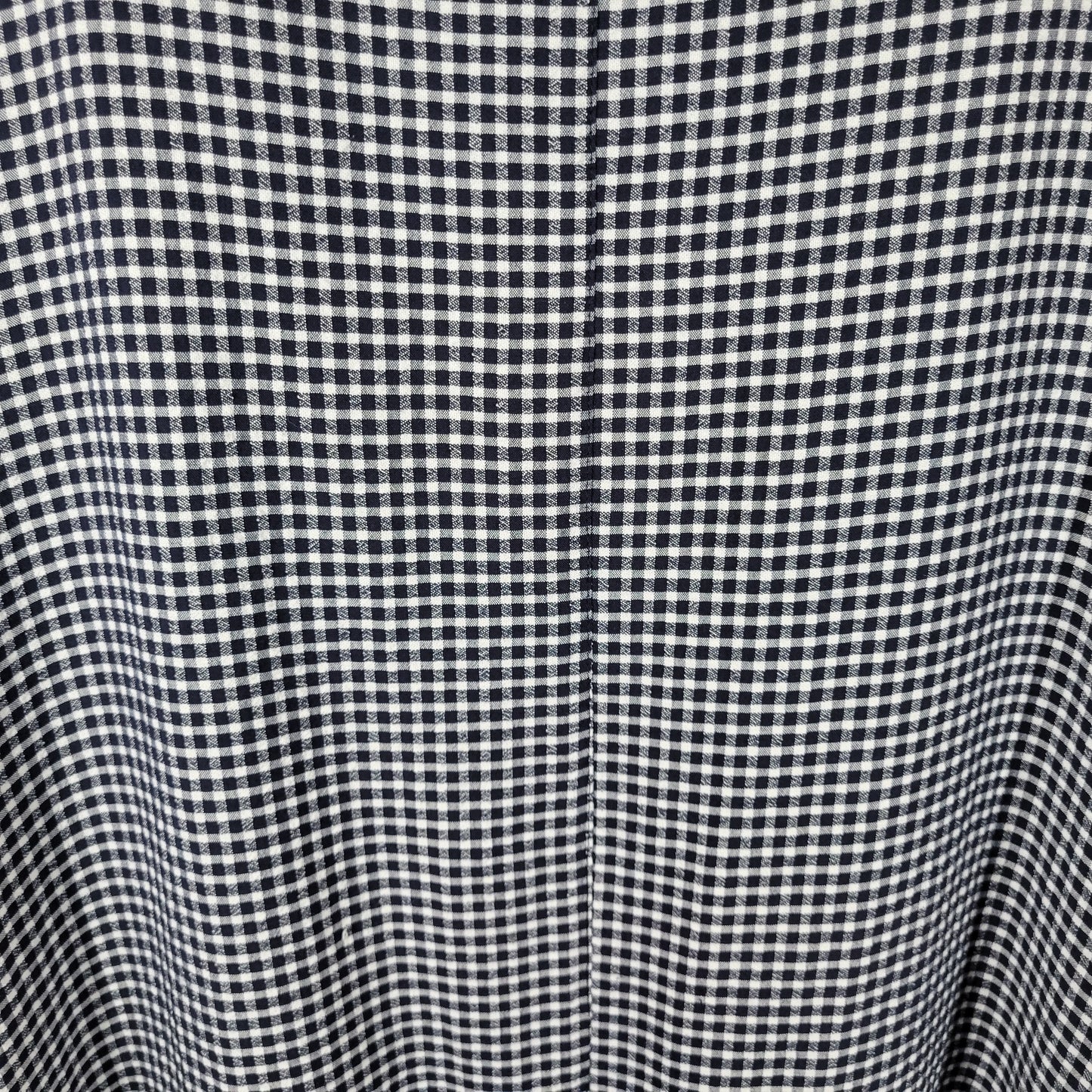 CJ Banks Women 20W Dress Gingham Blue White Seersucker Sleeveless PLA58E