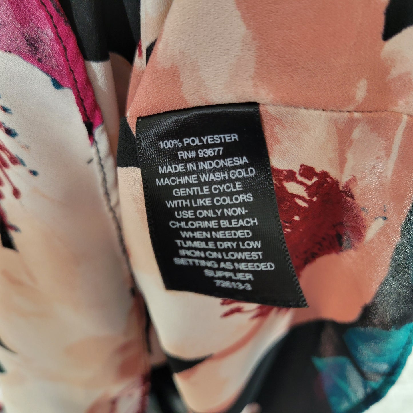 Worthington Women's Plus Size 2X Top Floral Cold Shoulder V-Neck FLO59E